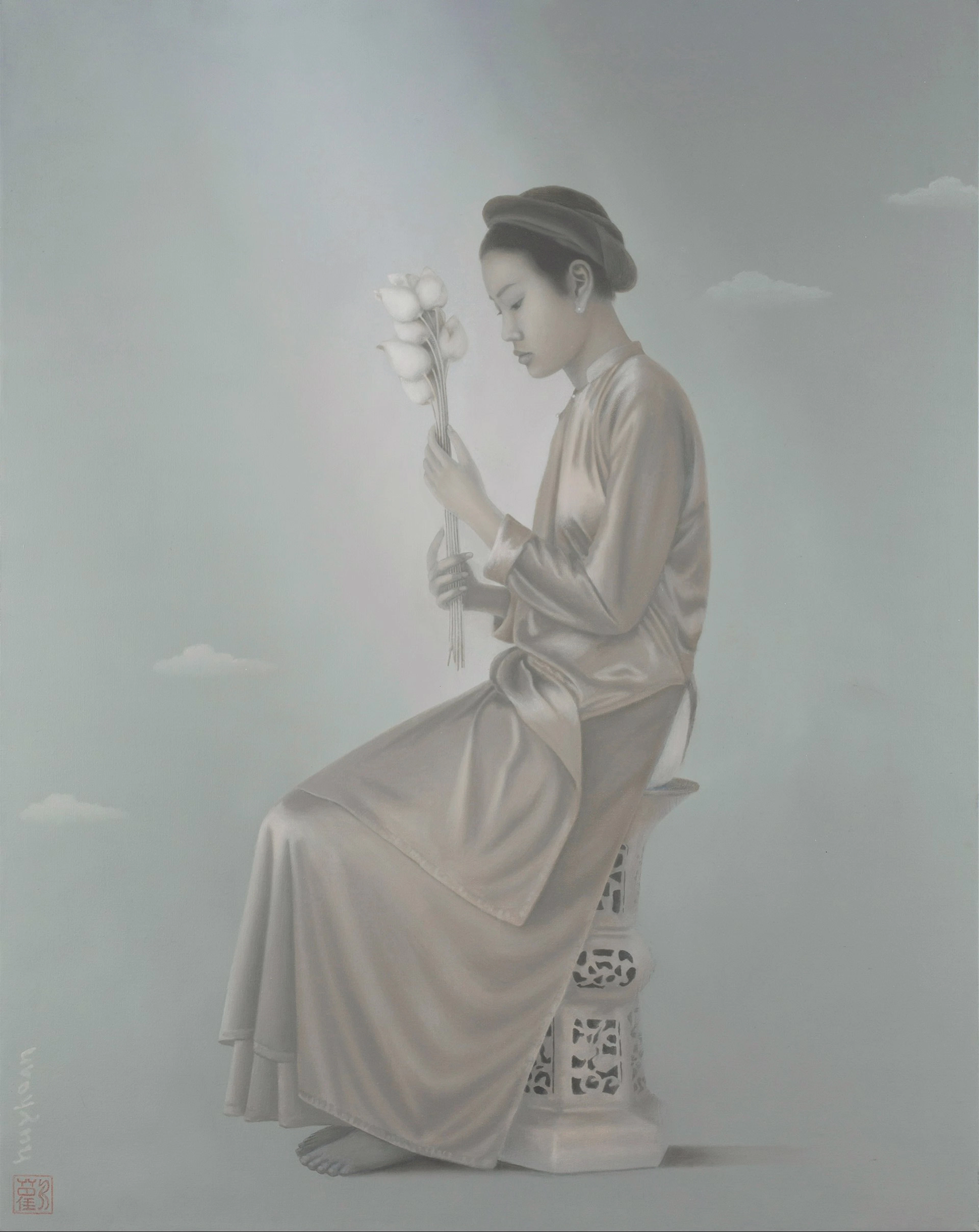 Woman With Lotus - Tran Huy Hoan