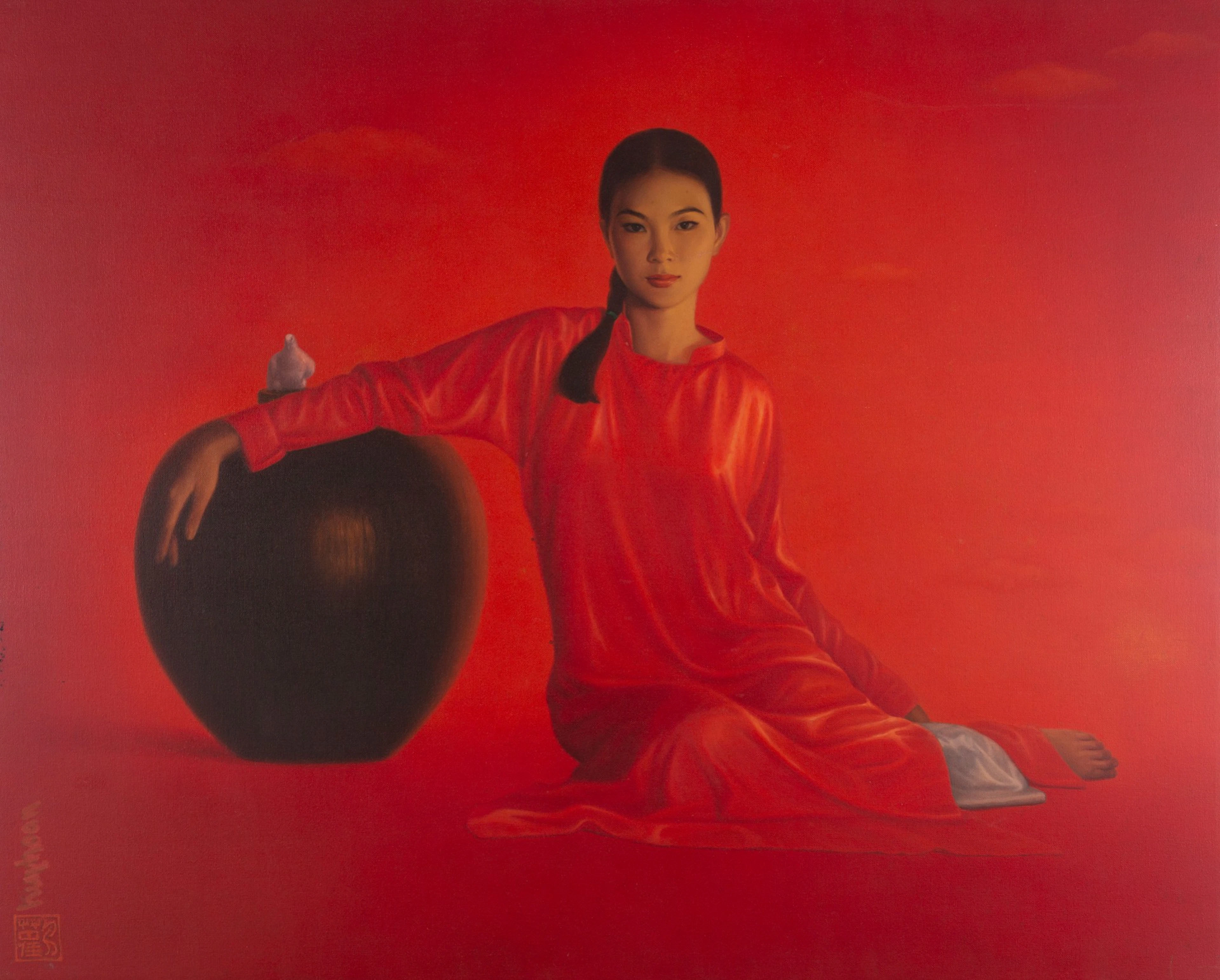 Dove on Black Water Pot - Tran Huy Hoan