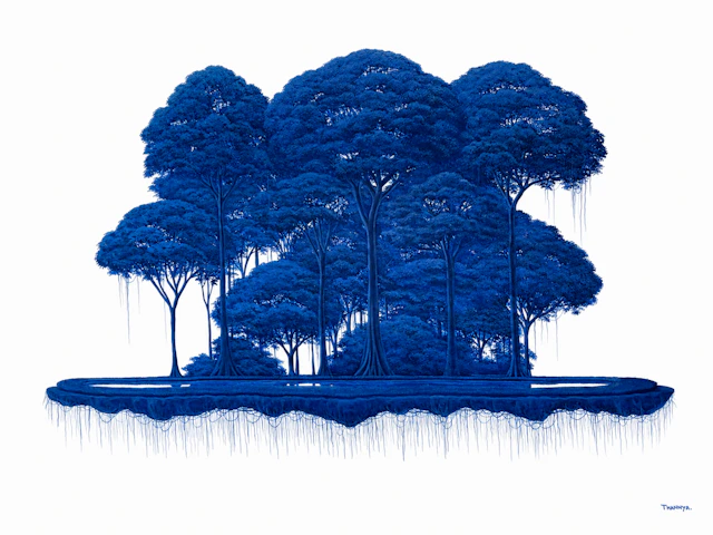 Blue Floating Island VI - Thannyo De Freitas