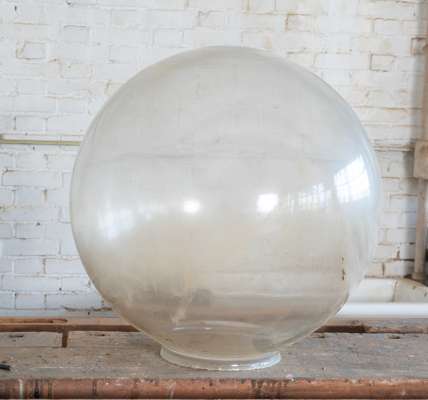 A glass lampshade, 20th century