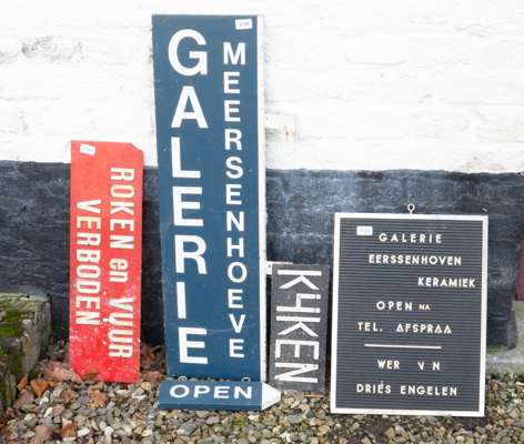Three signs of Dries Engelen's gallery, 20th century