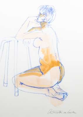 Antoinette of Leiden (20th century), Sketchy composition of woman