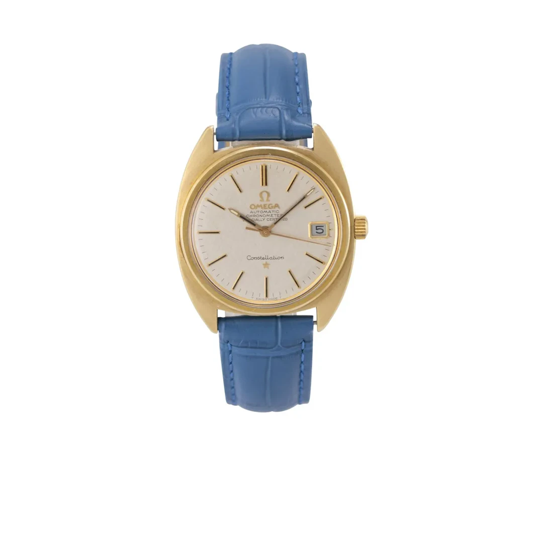 Attraktive Vintage Armbanduhr mit Datum im C-förmigen Gehäuse