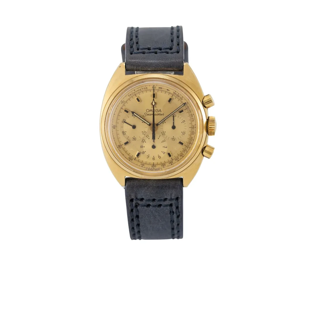 Luxuriöser, schwerer Vintage Armbandchronograph mit Tachymeterskala