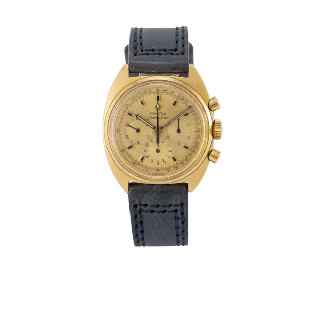 Luxuriöser, schwerer Vintage Armbandchronograph mit Tachymeterskala