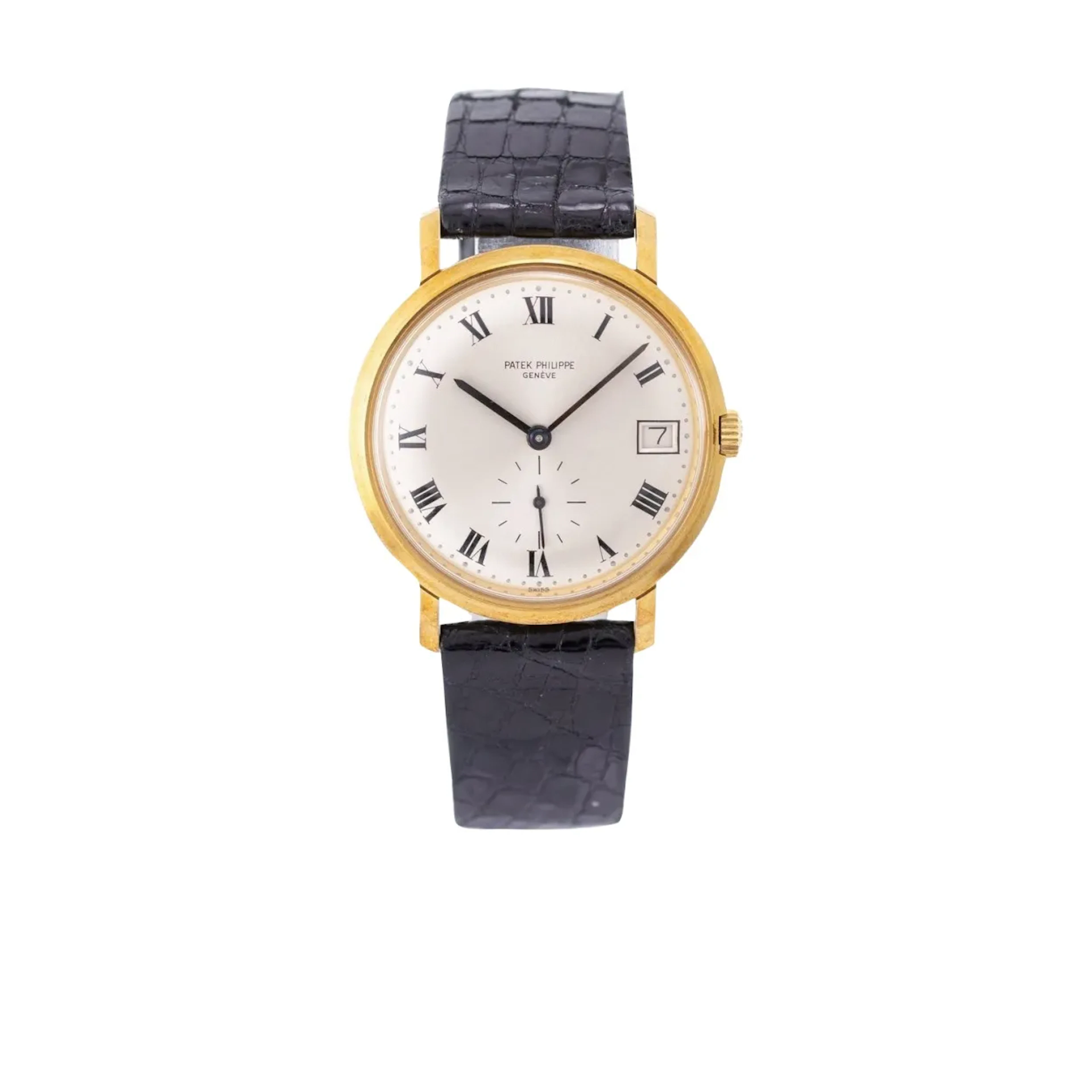 Sehr attraktive und gepflegte Genfer Vintage Armbanduhr mit Datum