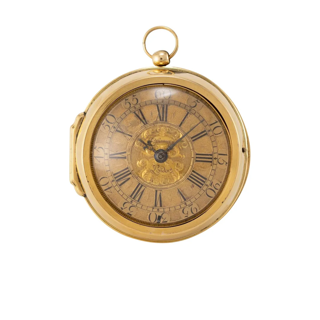 Hochfeine Londoner Doppelgehäuse-Spindeltaschenuhr