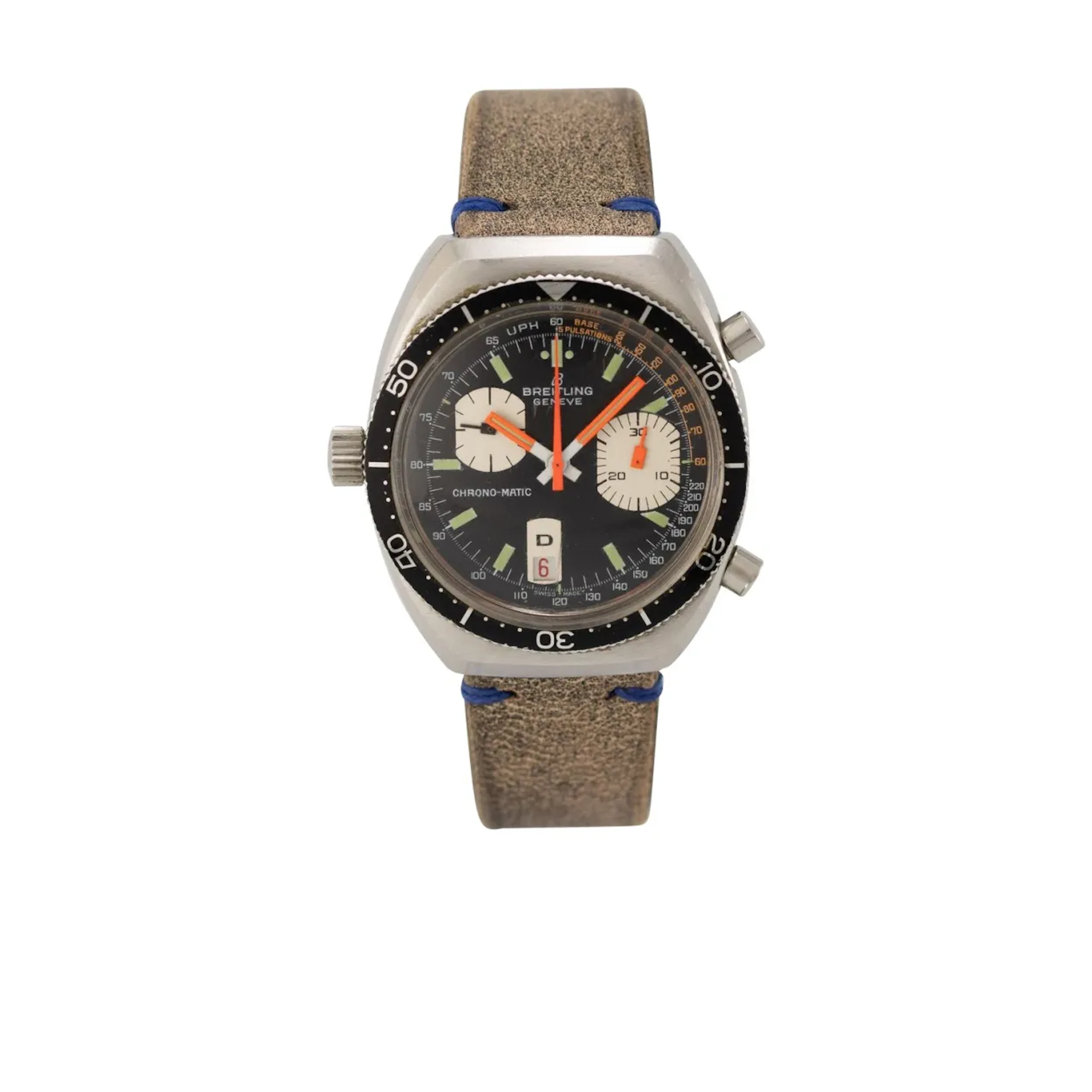 Charismatischer Vintage Armbandchronograph mit Pulsationsskala und Datum