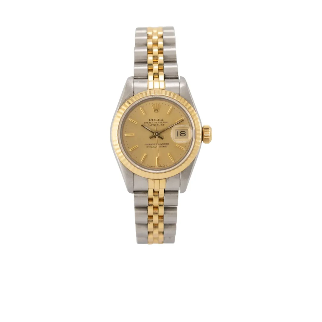 Attraktive Neo-Vintage Damenarmbanduhr mit Zentralsekunde und Datum