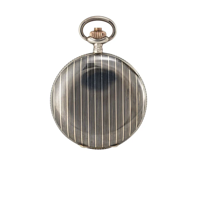 Seltene und feine Schweizer Schul-Taschenuhr mit Chronograph im N