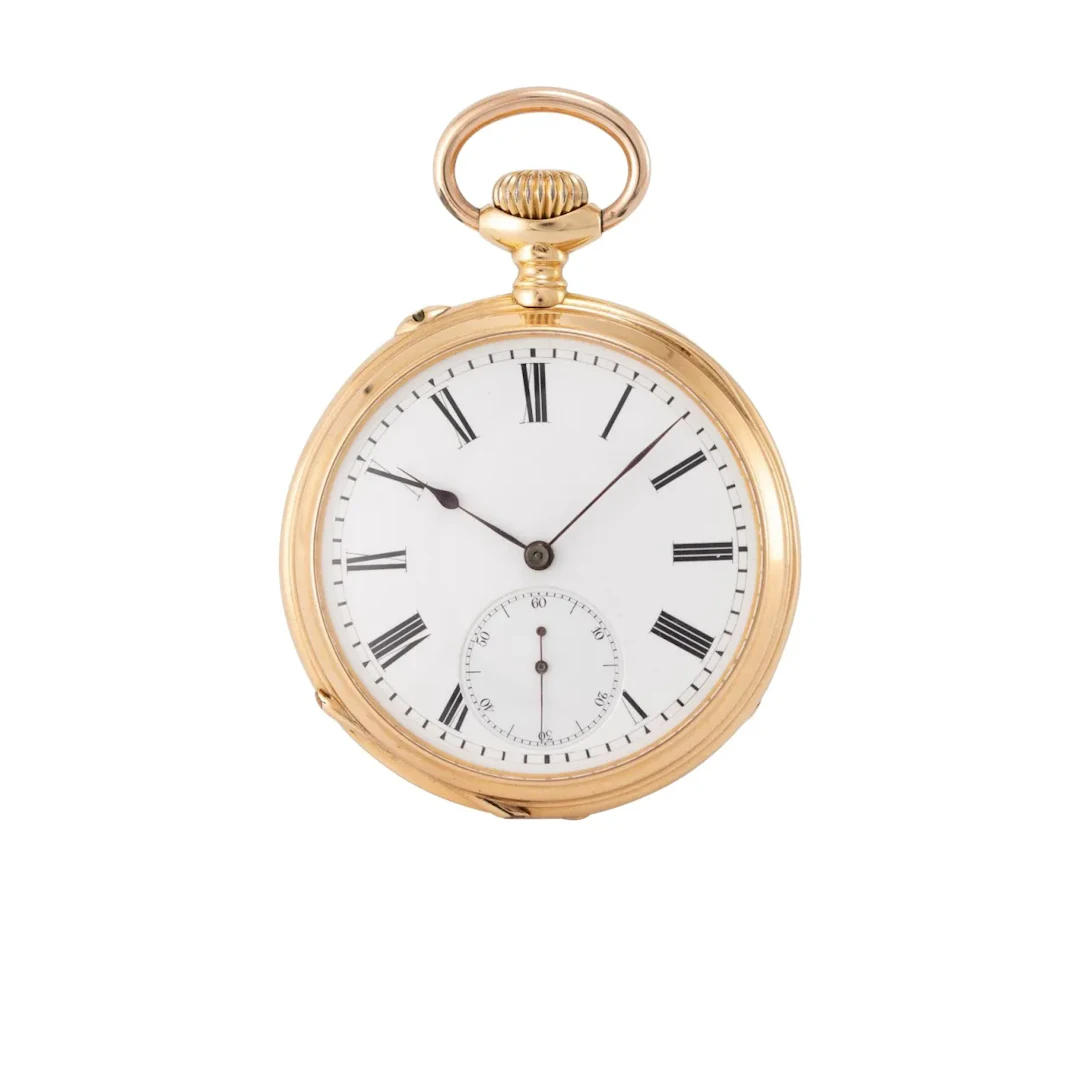 Feines Taschenchronometer mit Federchronometerhemmung. Diese Uhr wurde