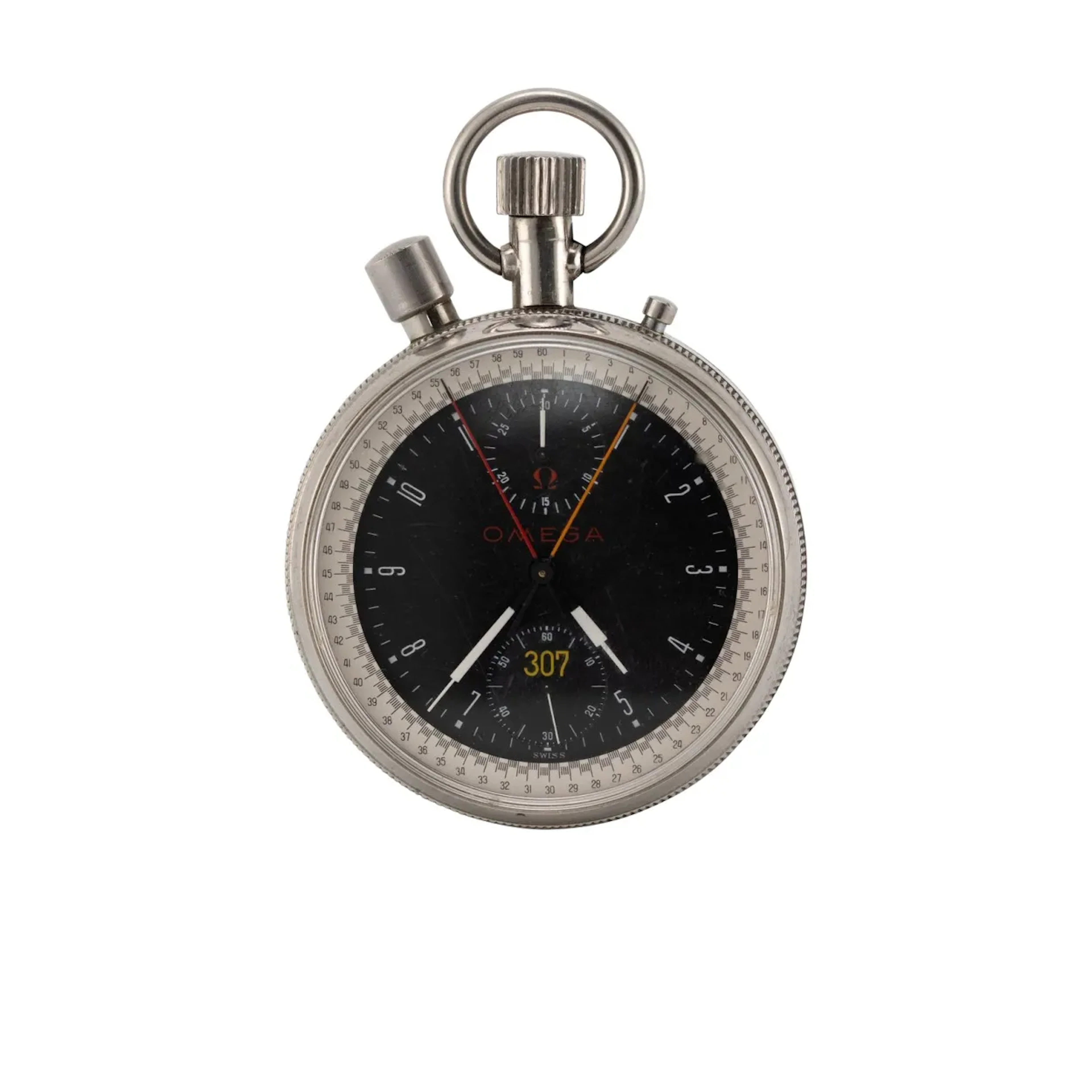 Seltener Präzisions-Dezimalsekunden-Schleppzeigerchronograph für die