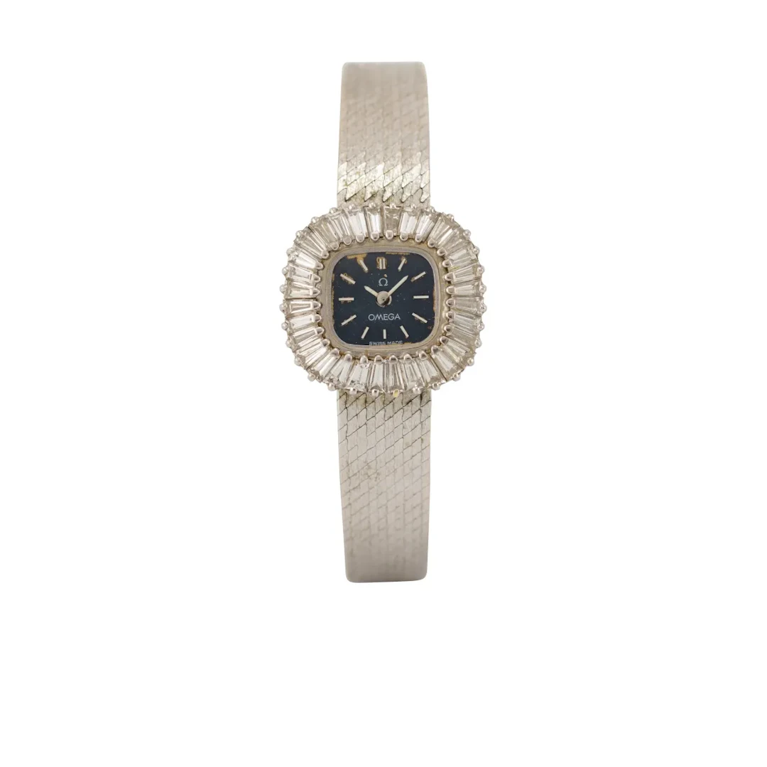 Edle Vintage Damenschmuckuhr mit Diamantbesatz