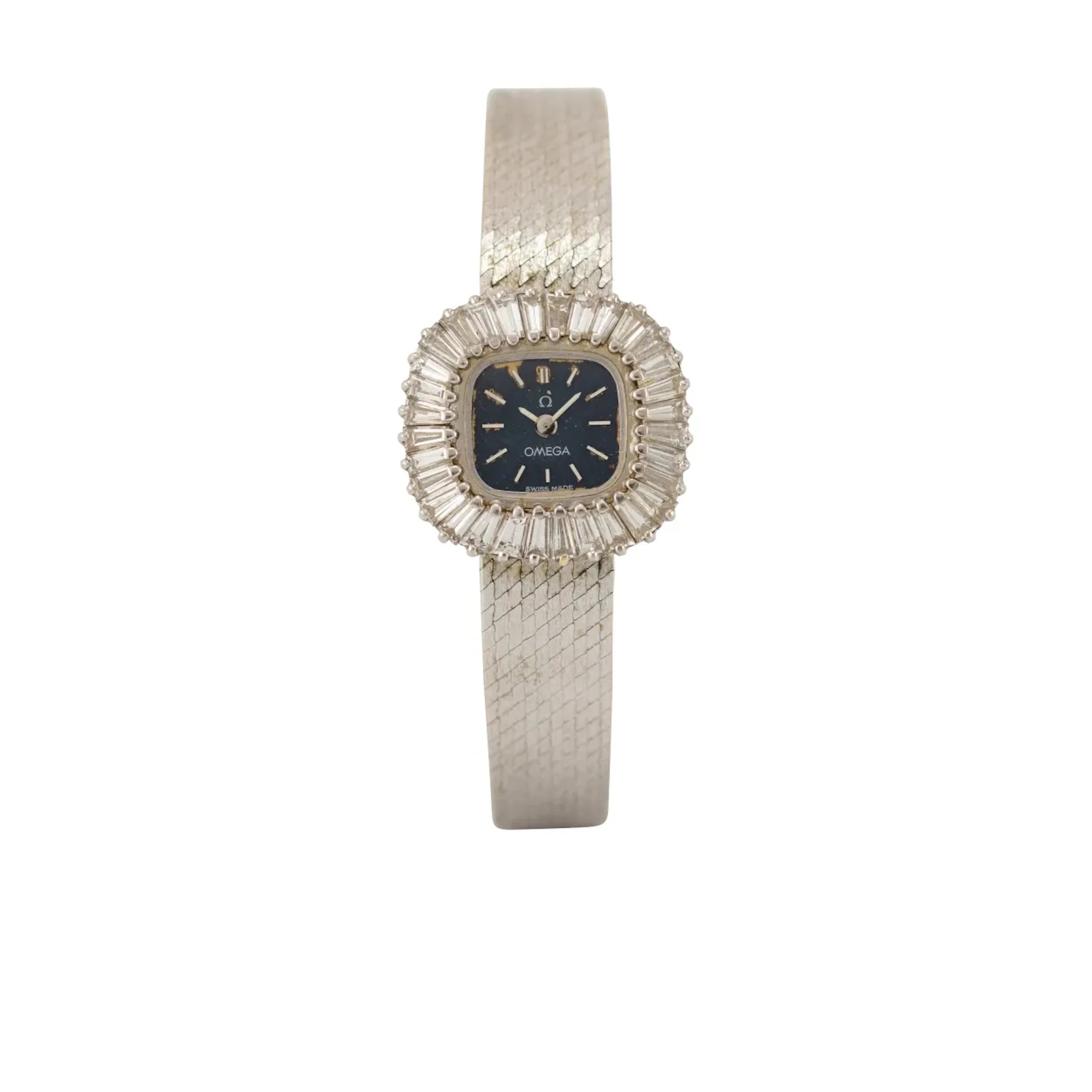 Edle Vintage Damenschmuckuhr mit Diamantbesatz