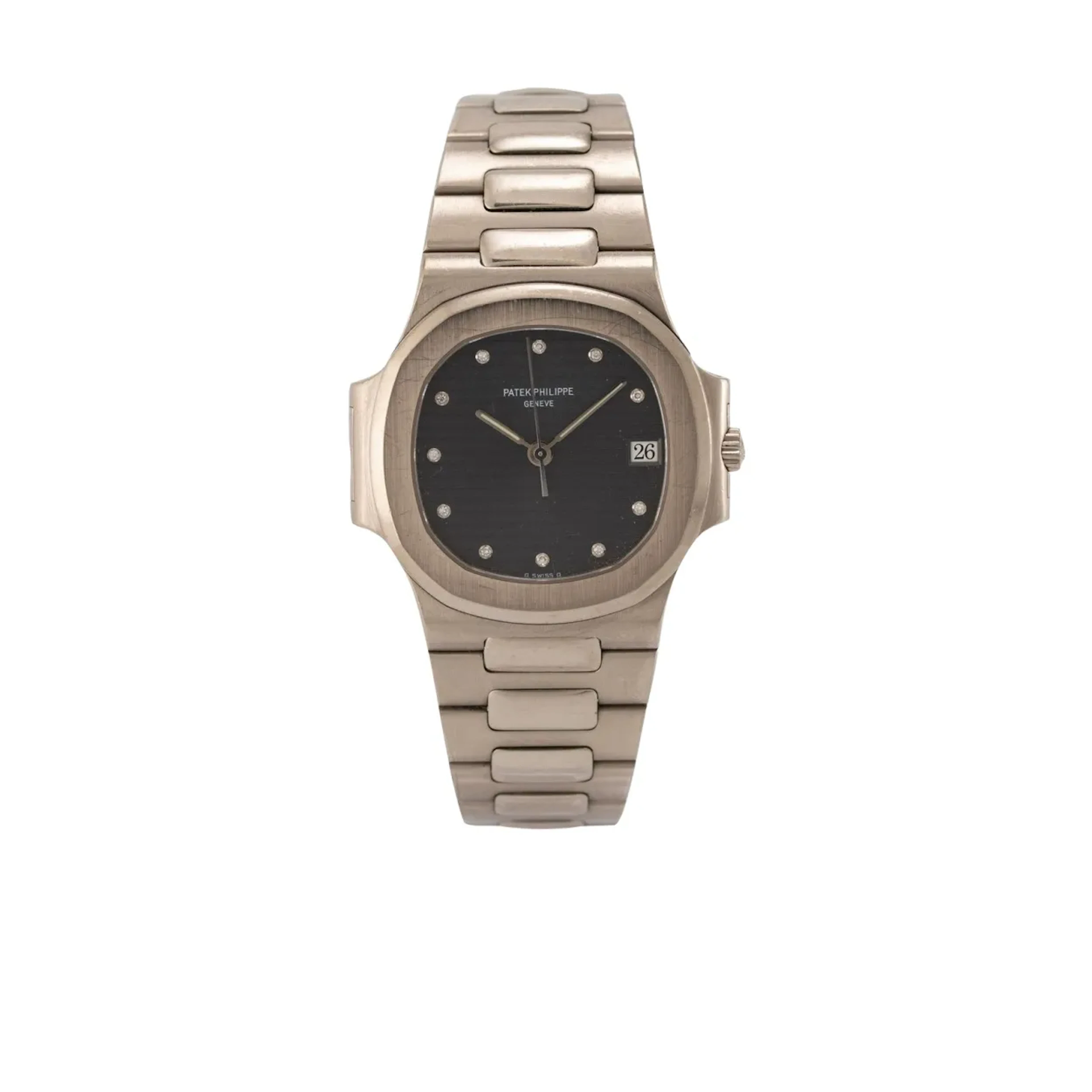 Legendäre und äusserst seltene, weißgoldene Genfer Armbanduhr mit