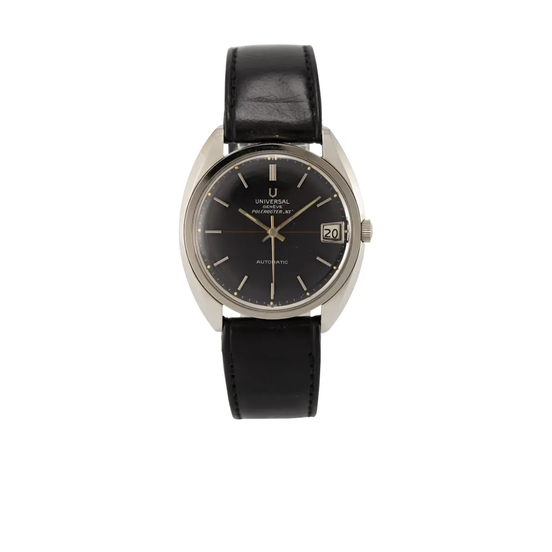 Nahezu neuwertige Genfer Neo-Vintage Armbanduhr mit Zentralsekunde und Datum