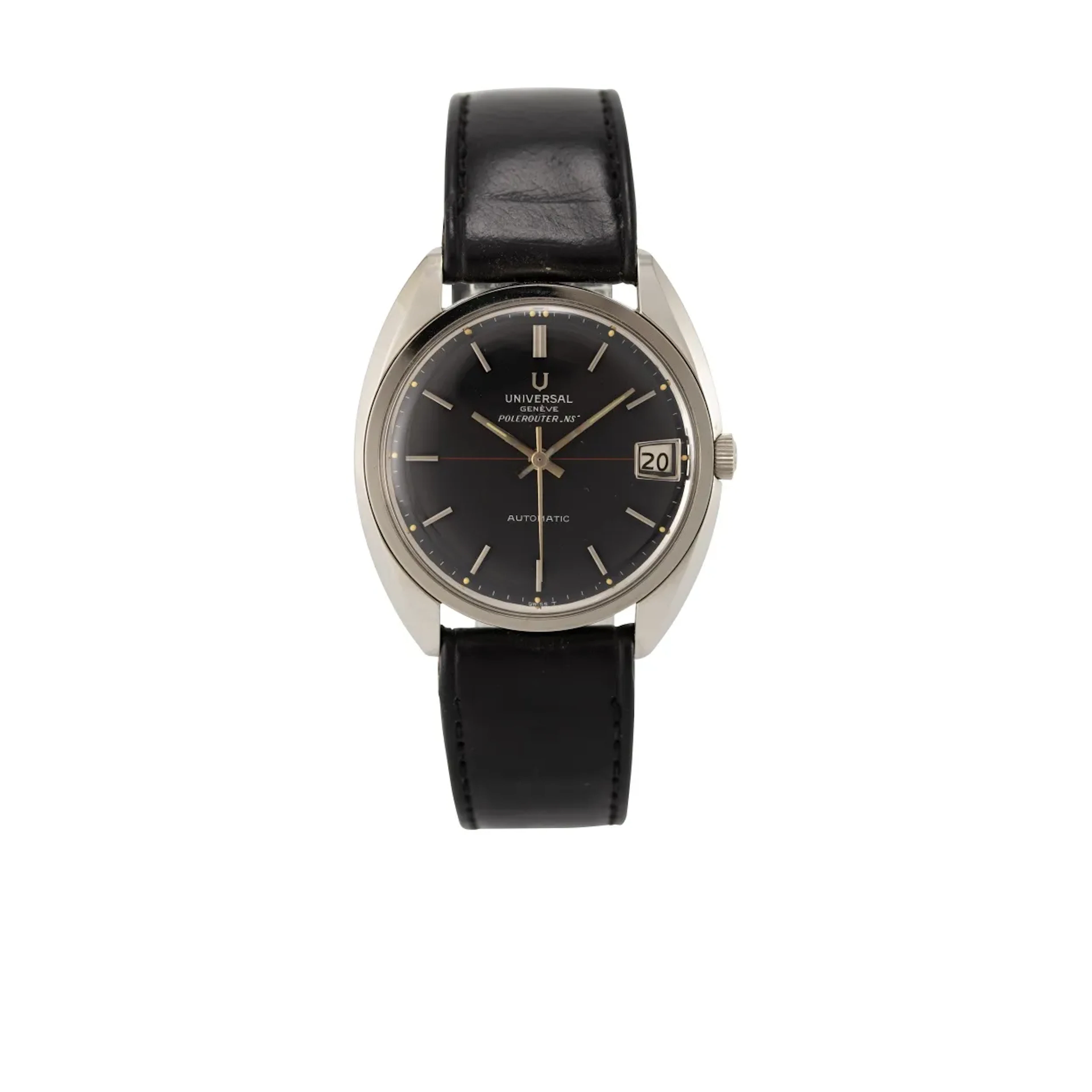 Nahezu neuwertige Genfer Neo-Vintage Armbanduhr mit Zentralsekunde und Datum