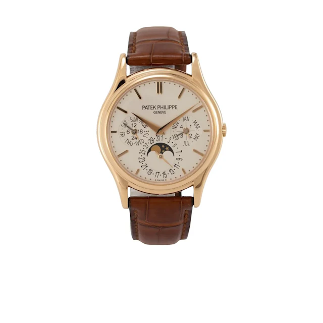 Sehr elegante, exquisite Genfer Armbanduhr mit ewigem Kalender in