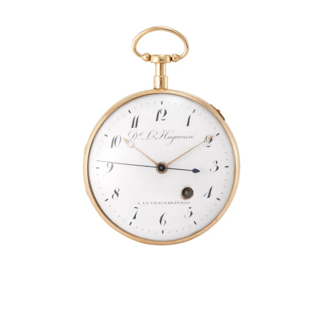 Feine, seltene Taschenuhr mit Viertelstundenrepetition, springender