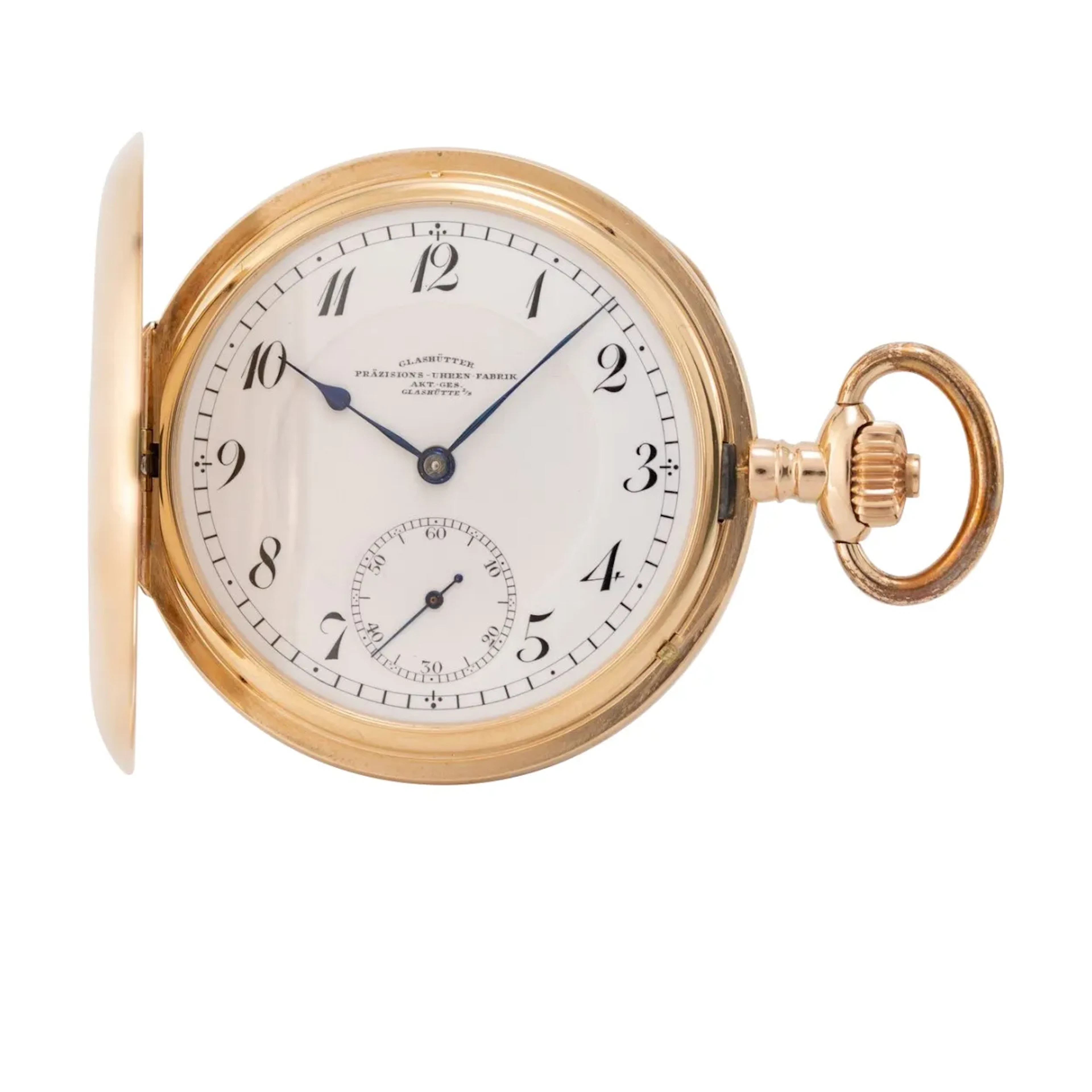 Hochfeine Glashütter Savonnette. Diese Uhr wurde im Juli 2026 einer