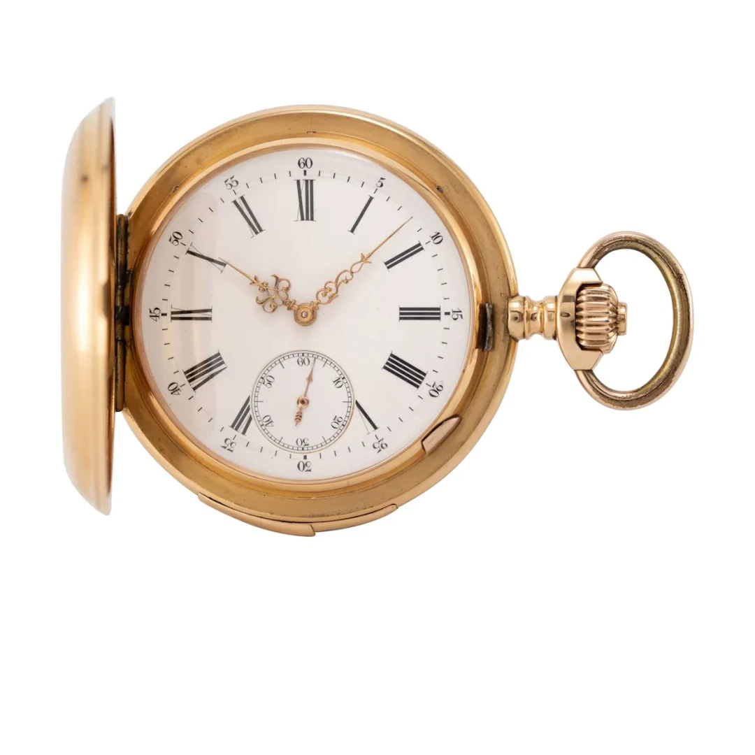 Exquisite Schweizer Taschenuhr mit Viertelstundenrepetition
