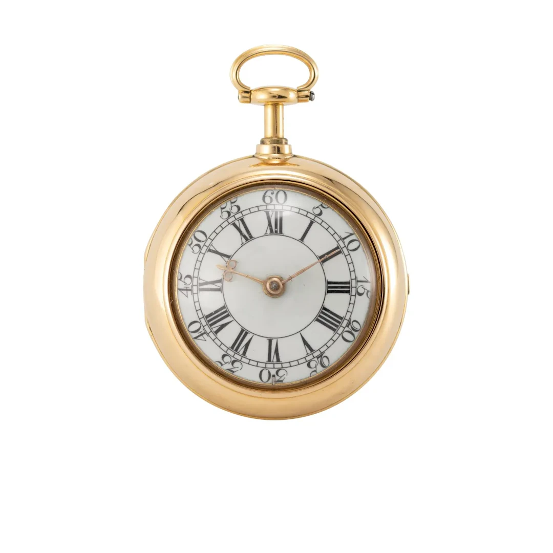 Hochfeine Londoner Doppelgehäuse-Taschenuhr mit Zylinderhemmung und