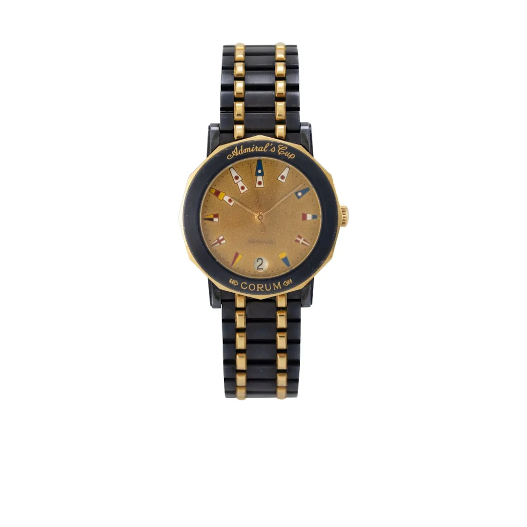 Elegante, schwere Genfer Neo-Vintage Armbanduhr mit Datum