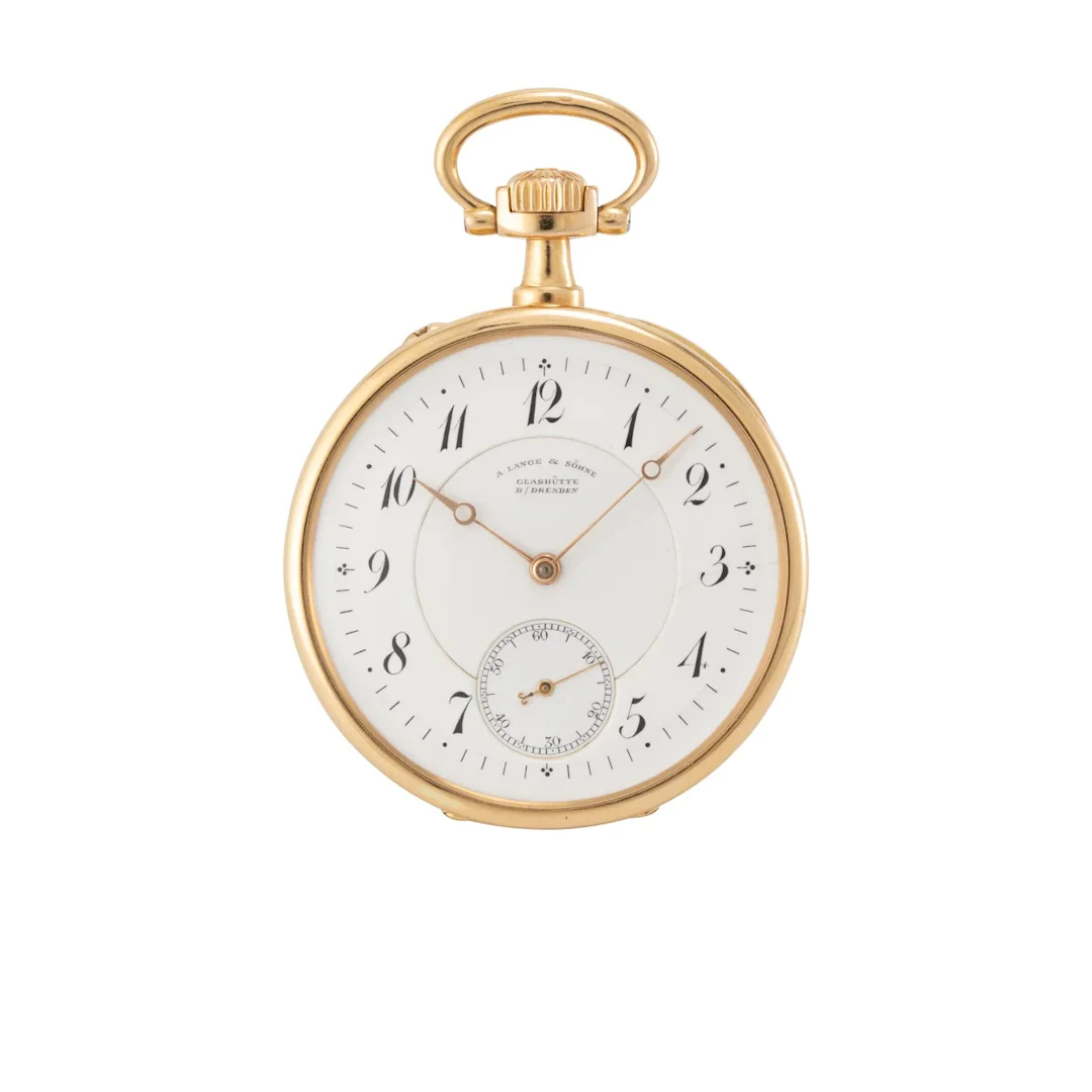 Feine, seltene Glashütter Taschenuhr, gefertigt in Qualität 1A, mit