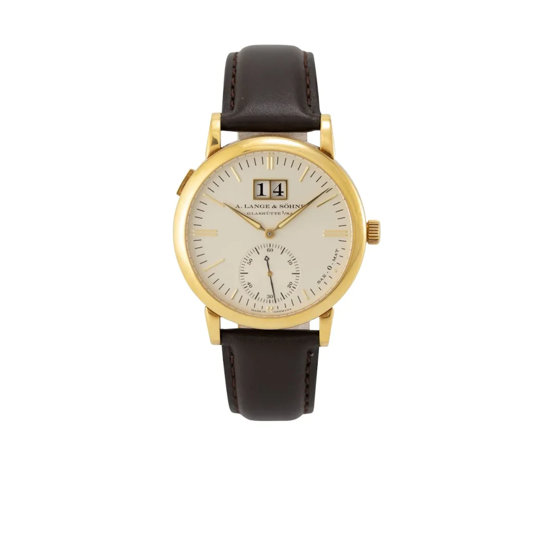 Elegante Glashütter Armbanduhr mit Großdatum