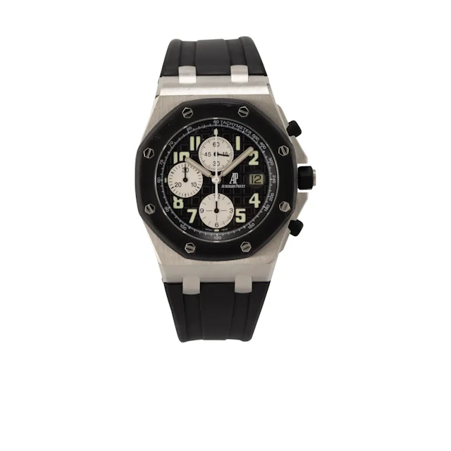 Markanter, großer Genfer Armbandchronograph mit Datum, Tachymeterskala