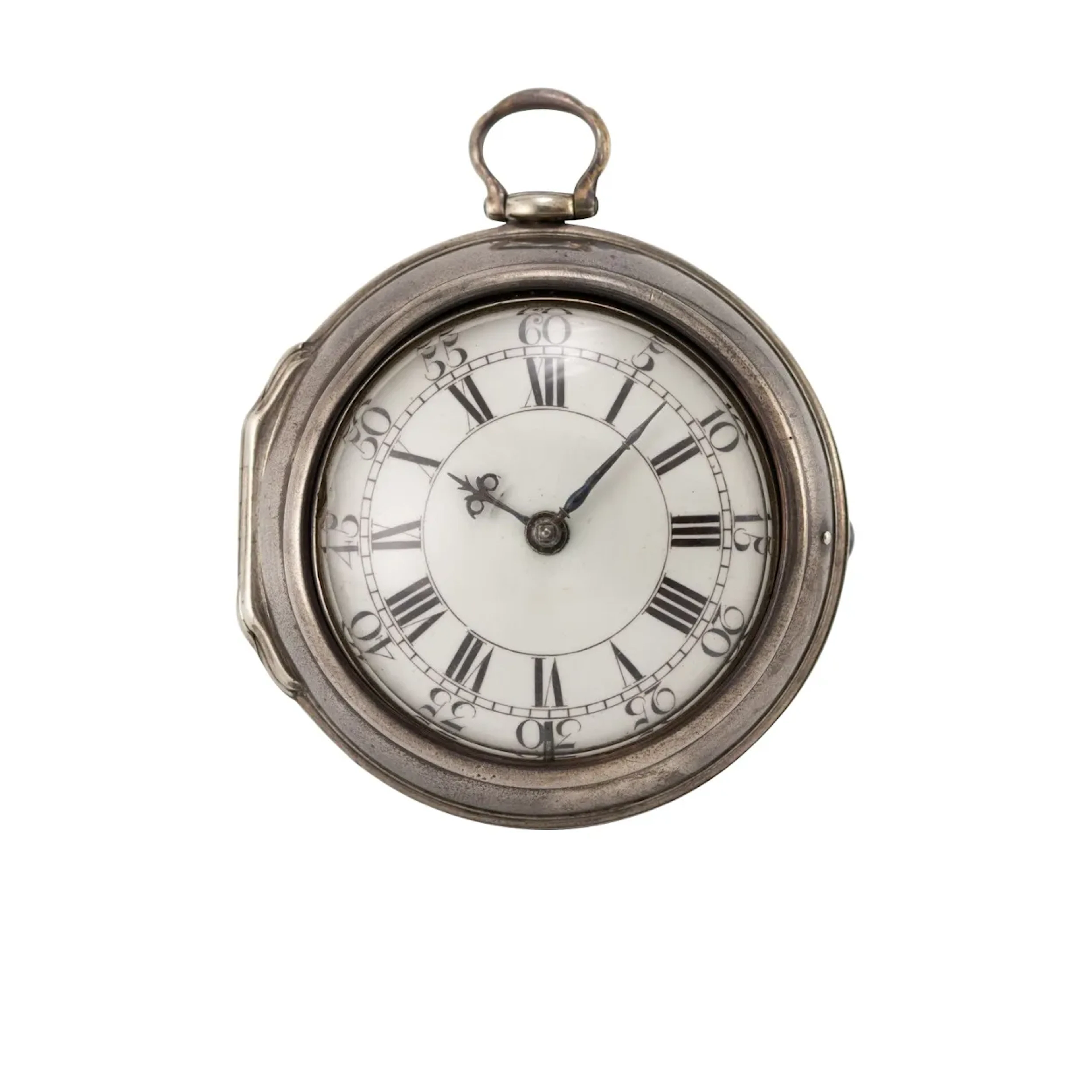 Londoner Doppelgehäuse-Spindeltaschenuhr