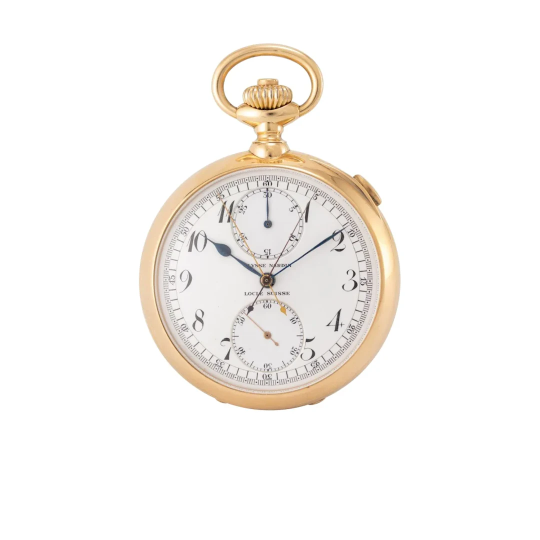 Hochfeine Taschenuhr mit Schleppzeigerchronograph für den spanisch
