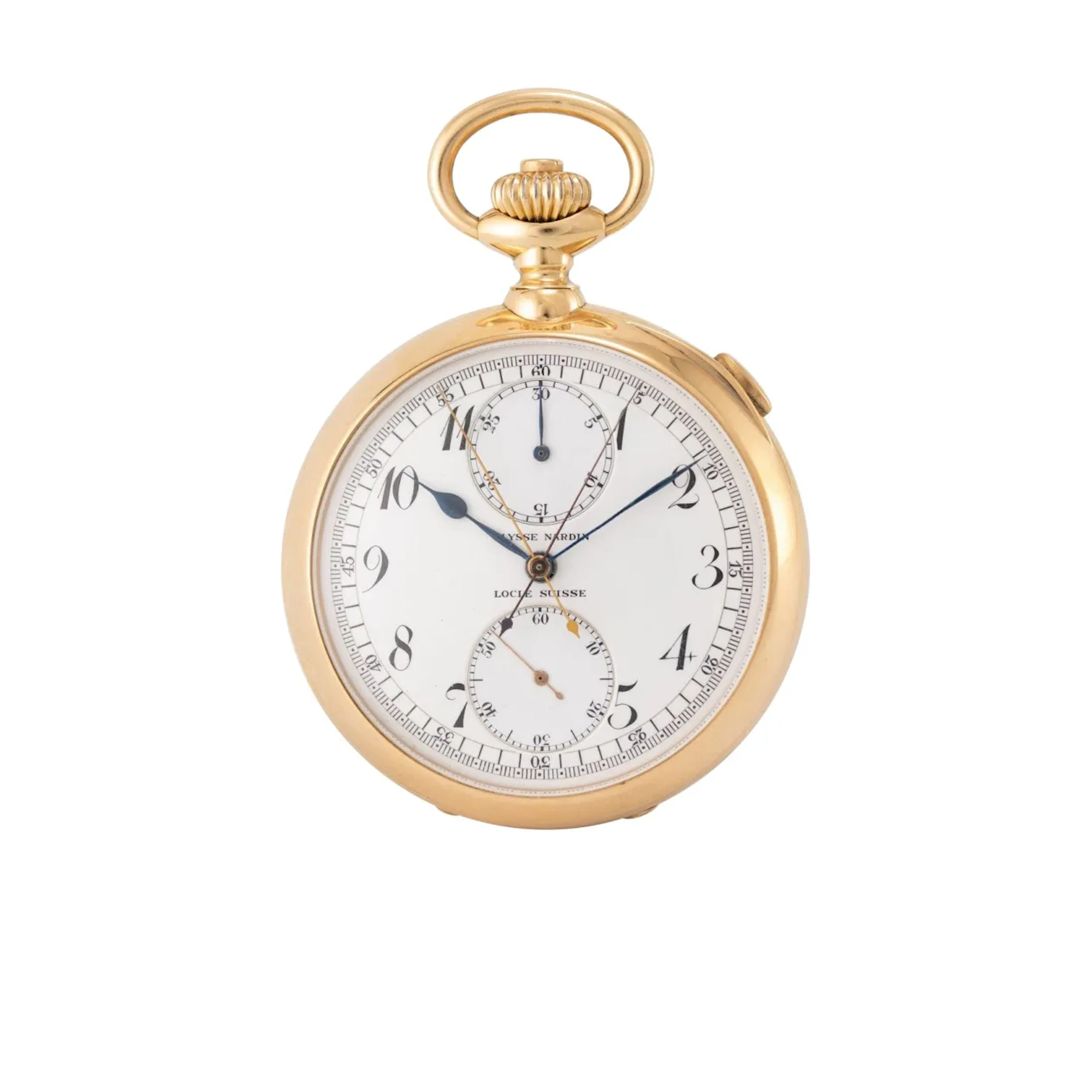 Hochfeine Taschenuhr mit Schleppzeigerchronograph für den spanisch