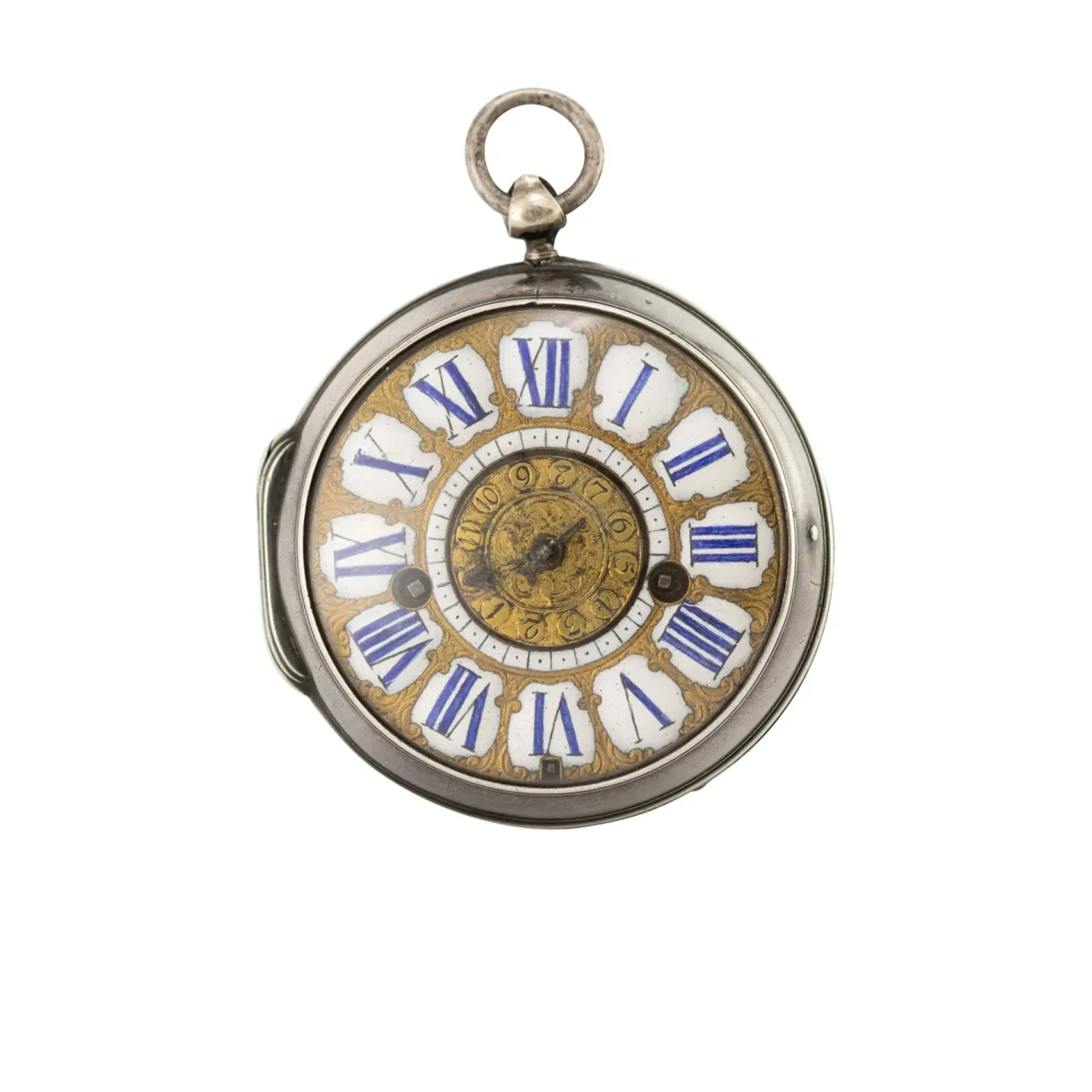 Sehr schöne und seltene, einzeigrige Pariser Louis XIV "Oignon" Spindeltaschenuh