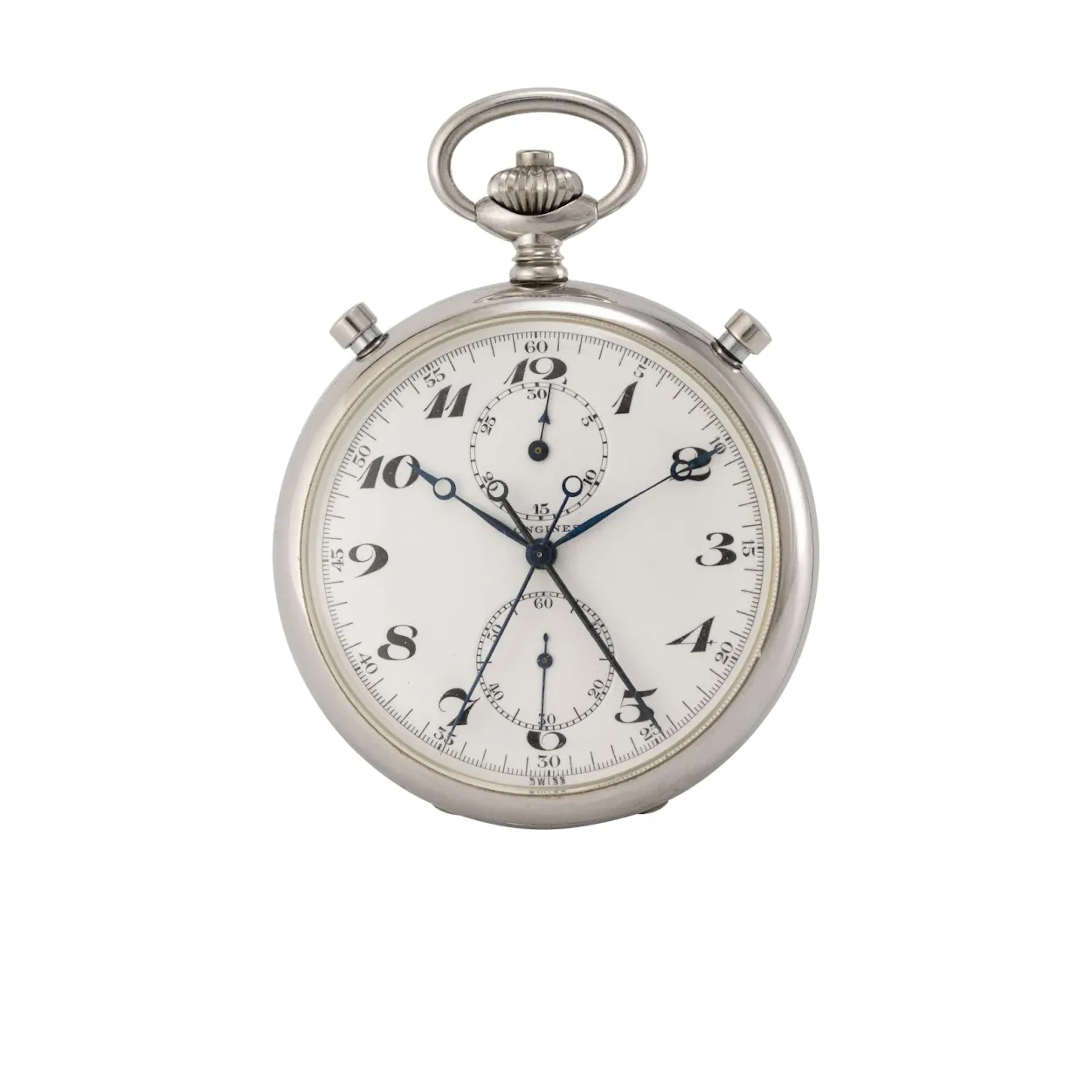 Seltene, feine Taschenuhr mit Schleppzeigerchronograph für den US-amerikanischen
