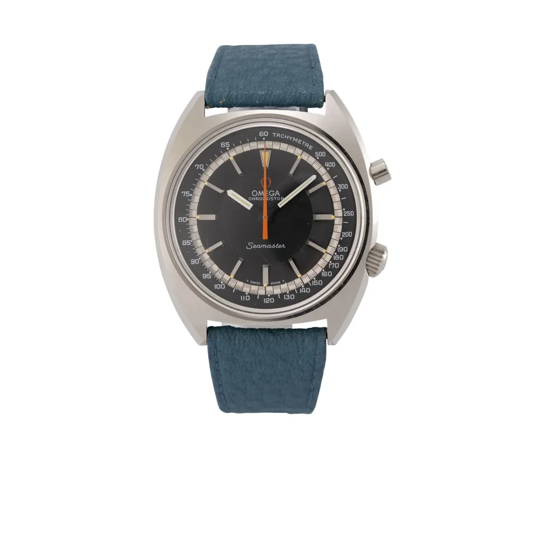 Seltene Vintage Armbanduhr mit Chronograph, Tachymeterskala und Dezimalminutenan