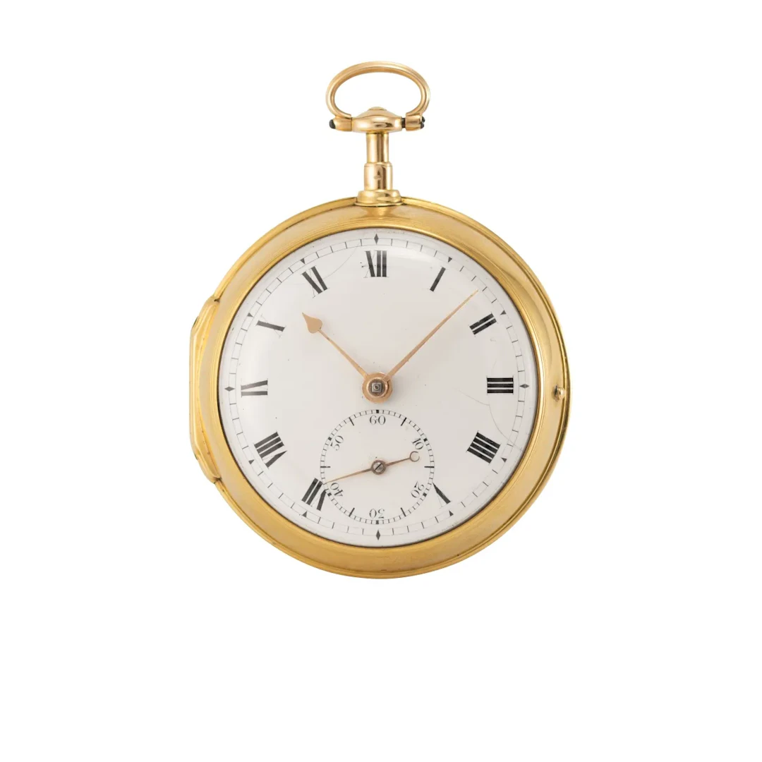 Seltenes goldenes Taschenchronometer "Of The Second Kind" mit John