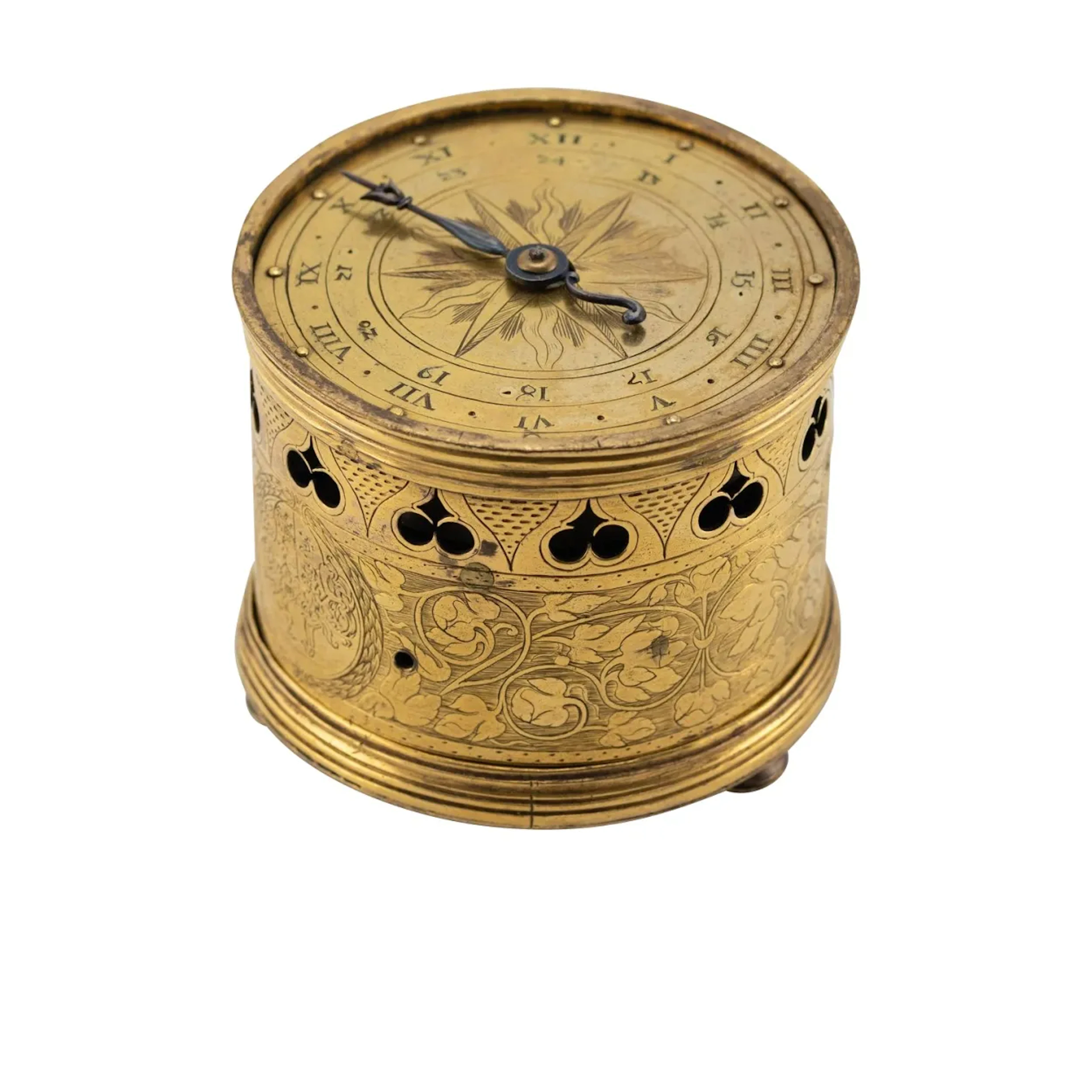 Seltene, frühe, vermutlich süddeutsche, einzeigrige Renaissance Dosenuhr