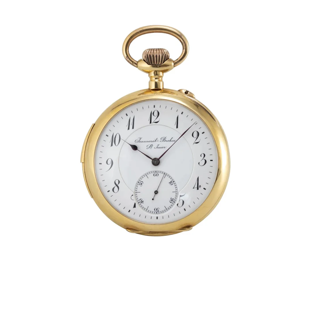 Seltene Taschenuhr mit Viertelstundenrepetition, vermutlich Meisterstück