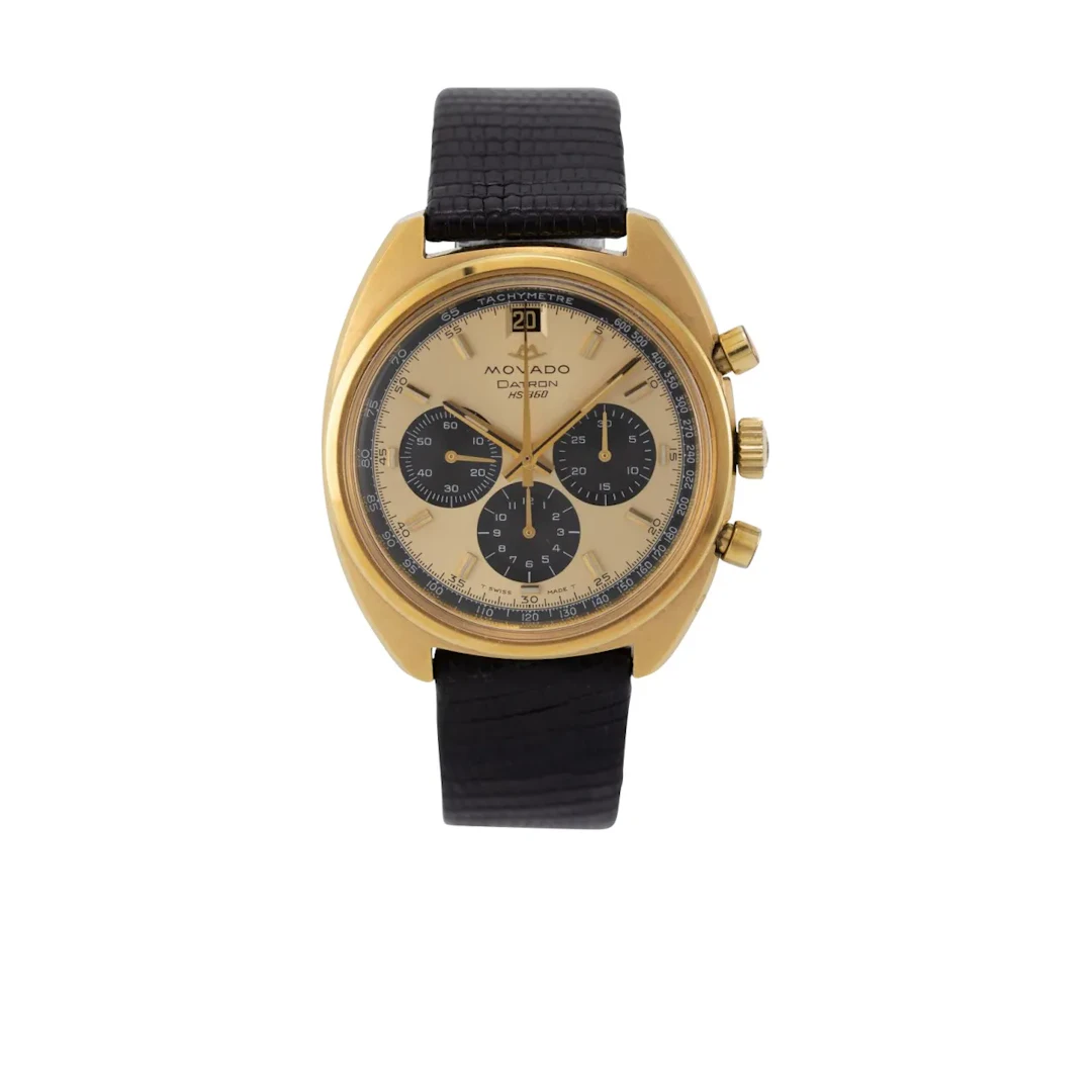 Seltener Vintage Armbandchronograph mit Datum, ausgestattet mit dem