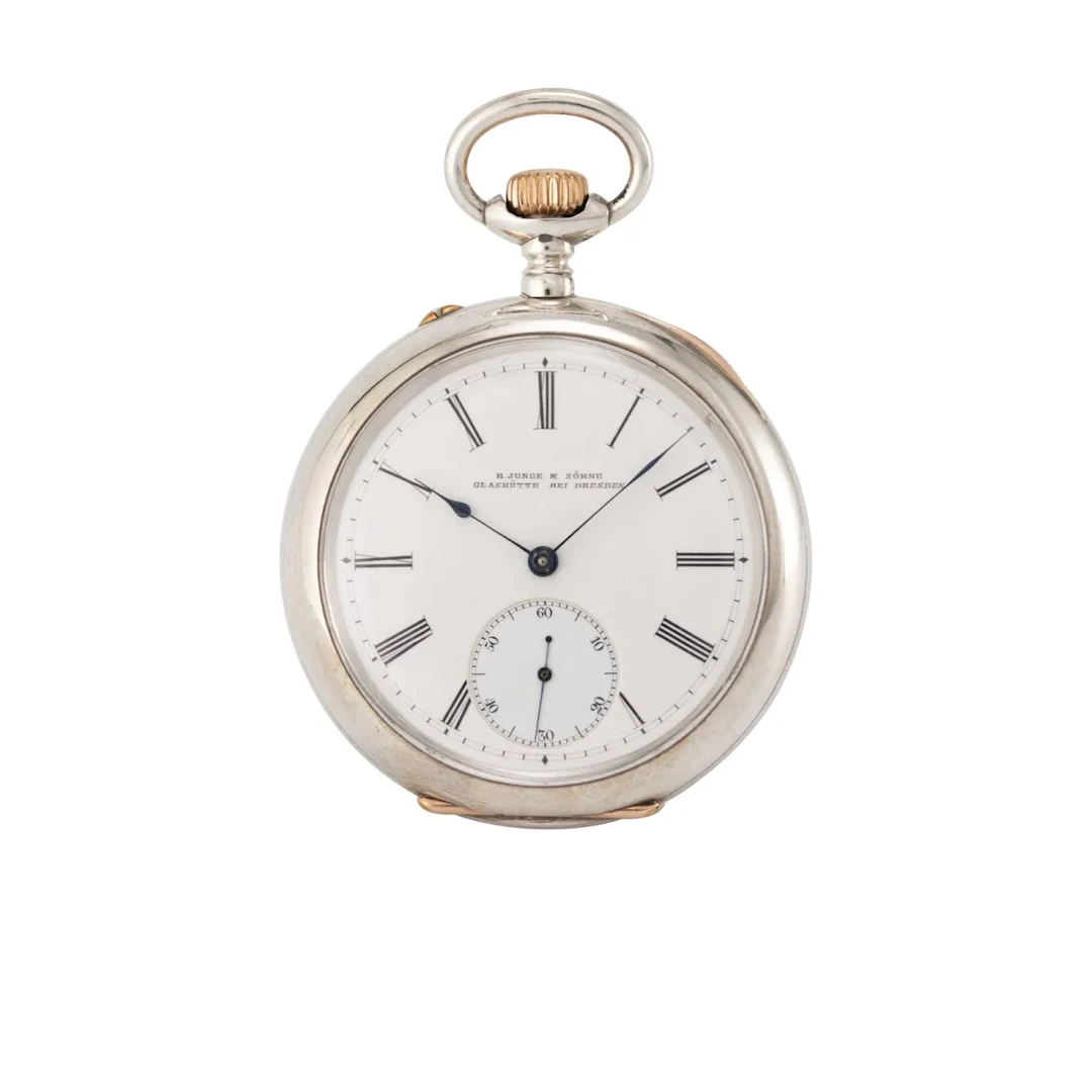Seltene Glashütter Silbertaschenuhr