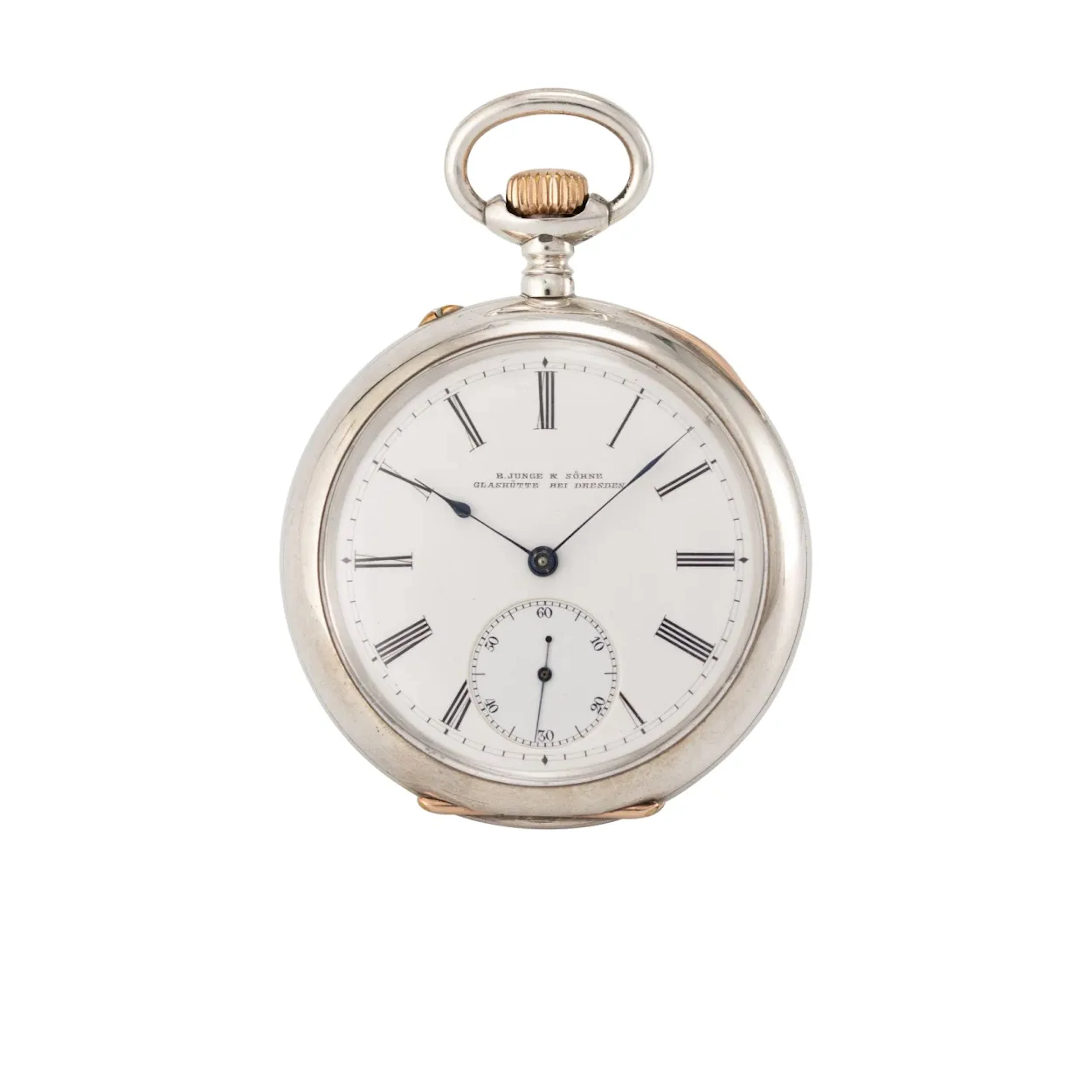 Seltene Glashütter Silbertaschenuhr