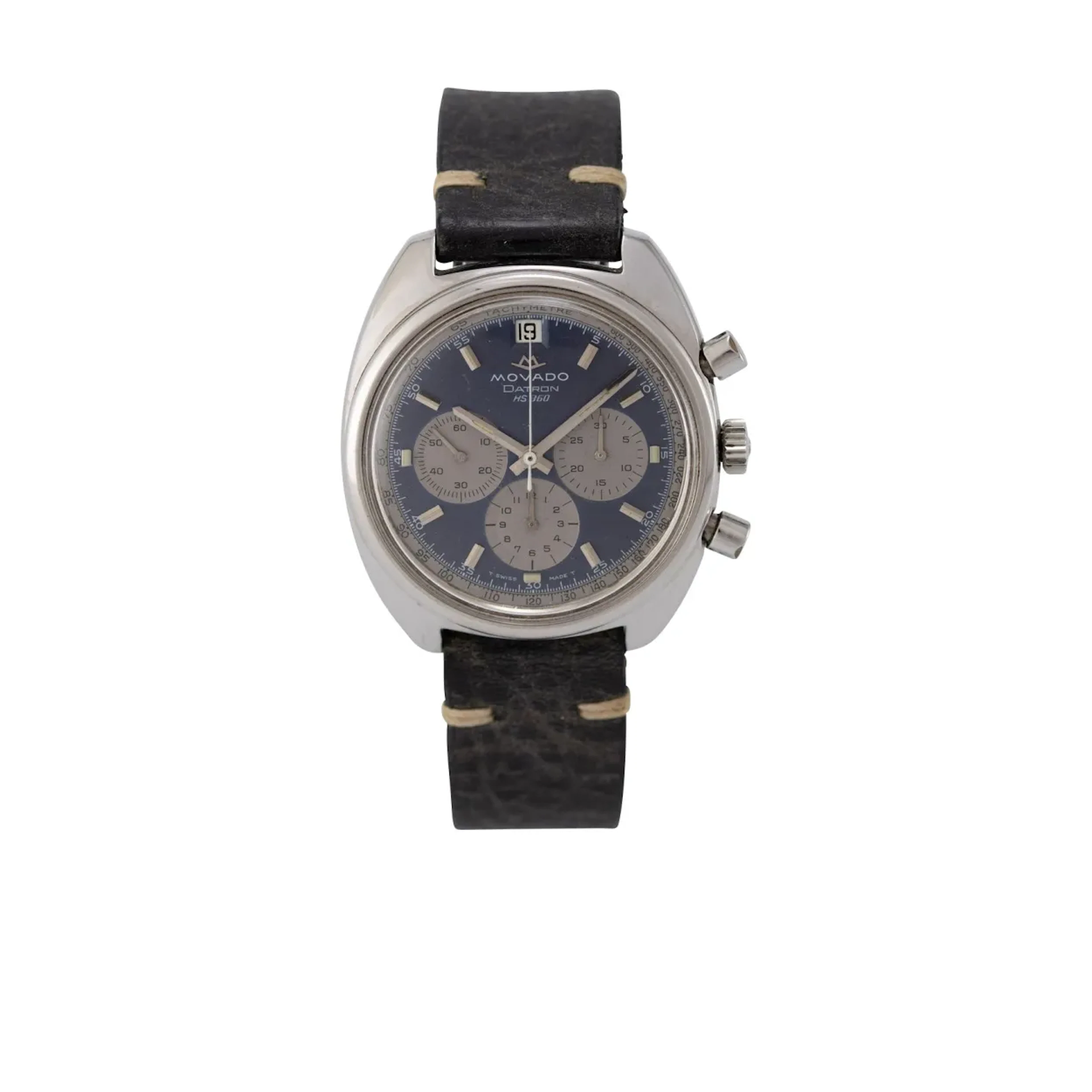 Seltener Vintage Armbandchronograph mit Datum, ausgestattet mit dem