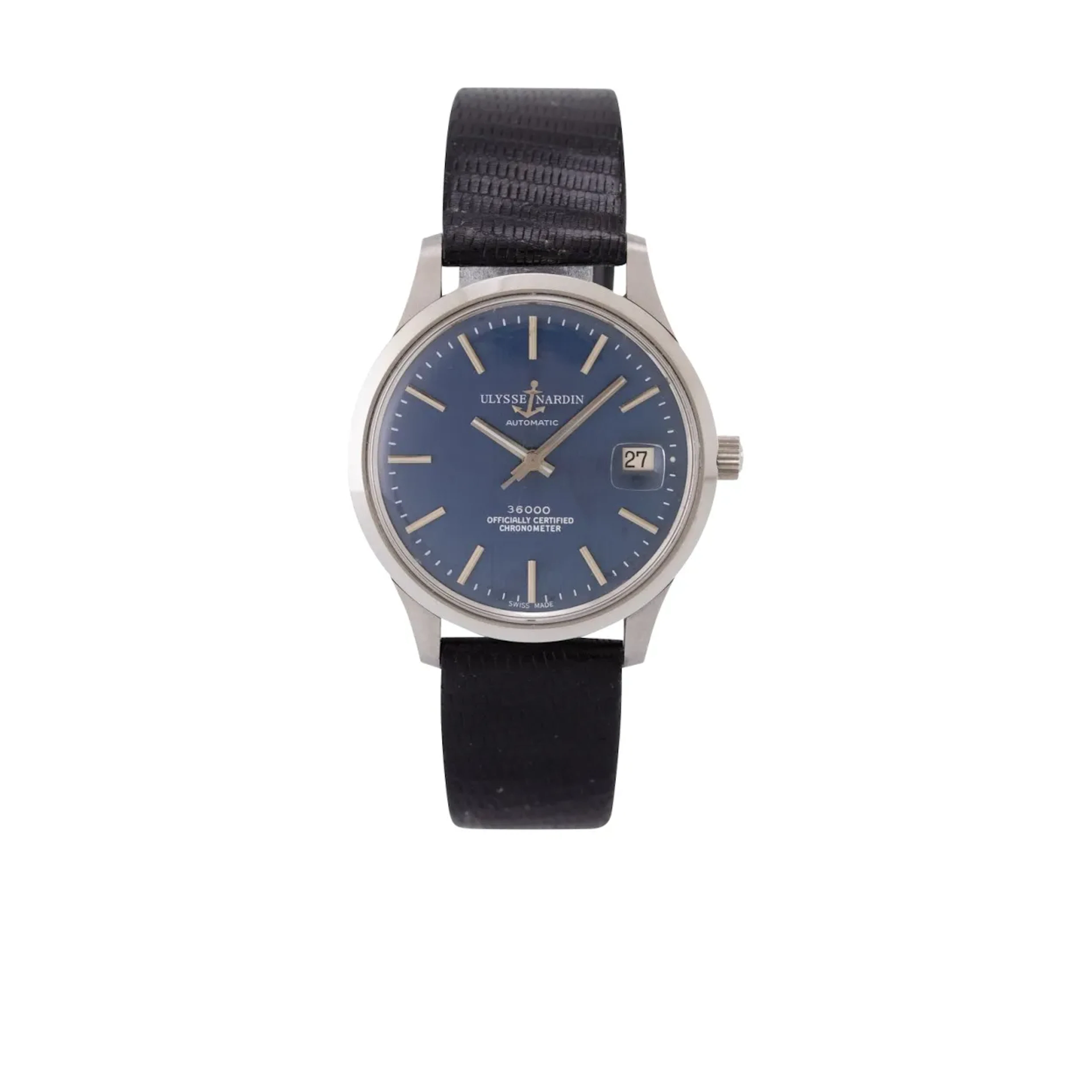 Sehr attraktive Neo-Vintage Armbanduhr mit Zentralsekunde und Datum