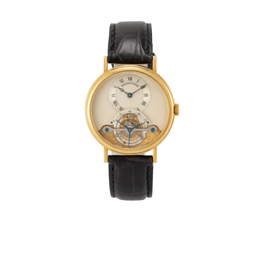 Frühe, seltene Neo-Vintage Armbanduhr mit Minuten-Tourbillon, eine