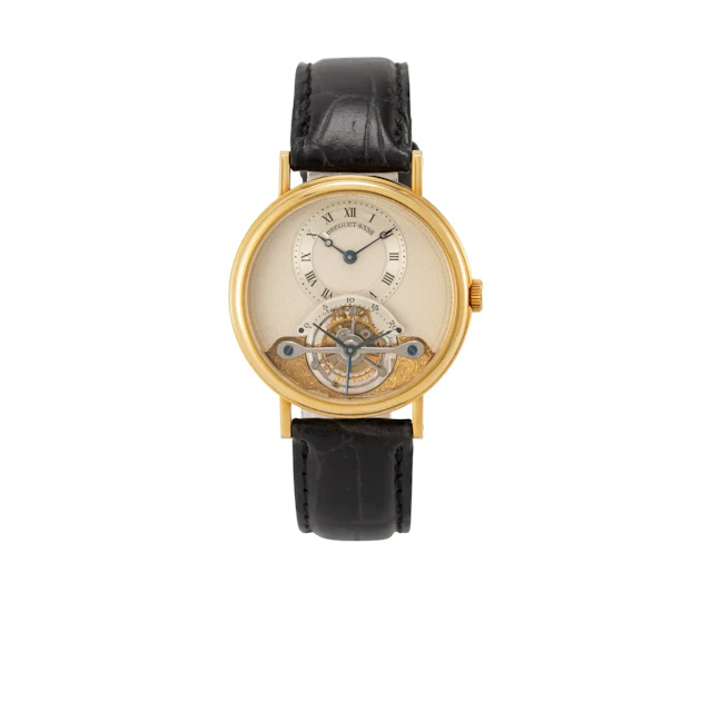 Frühe, seltene Neo-Vintage Armbanduhr mit Minuten-Tourbillon, eine
