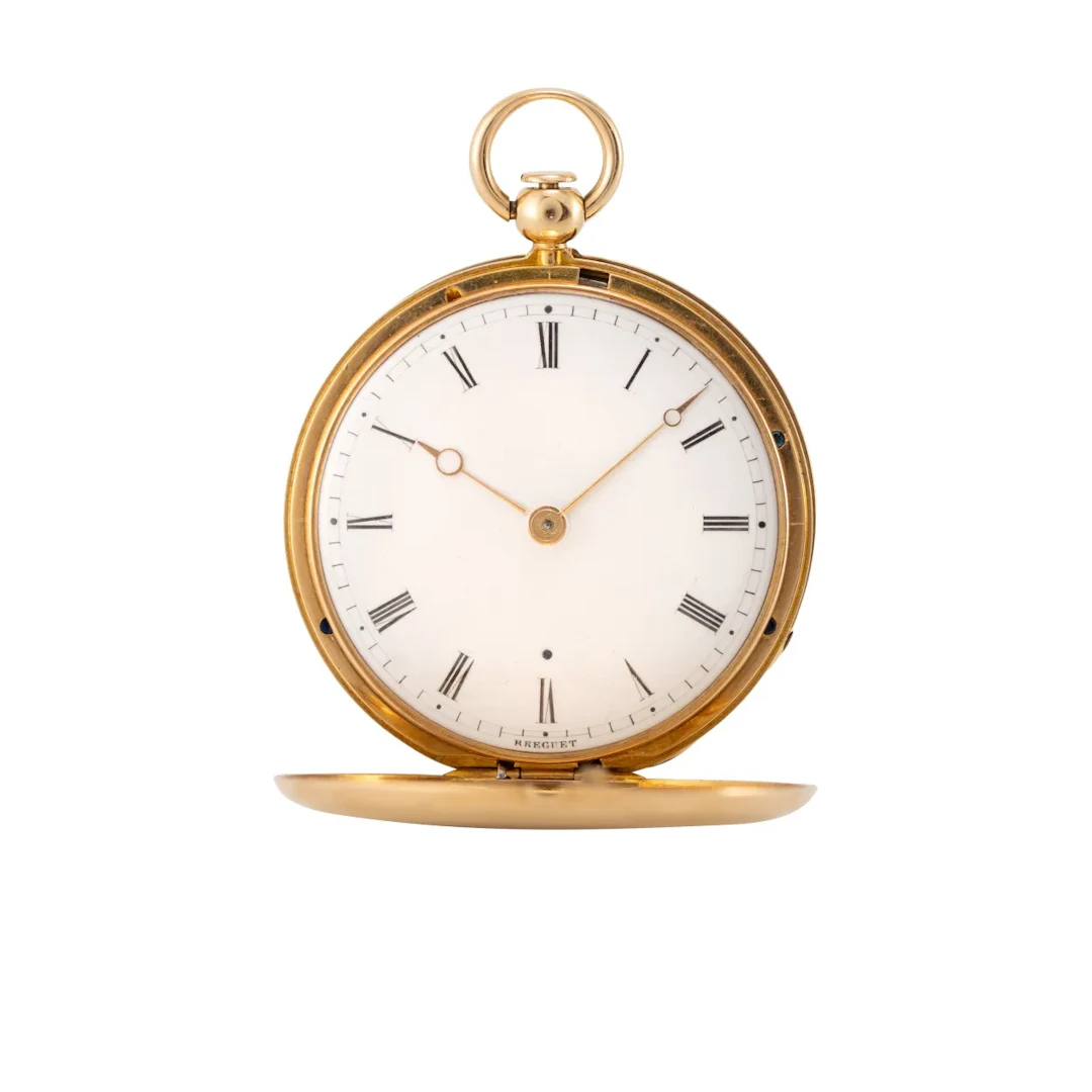 Bedeutende, extrem seltene Breguet Taschenuhr mit Viertelstundenrepetition