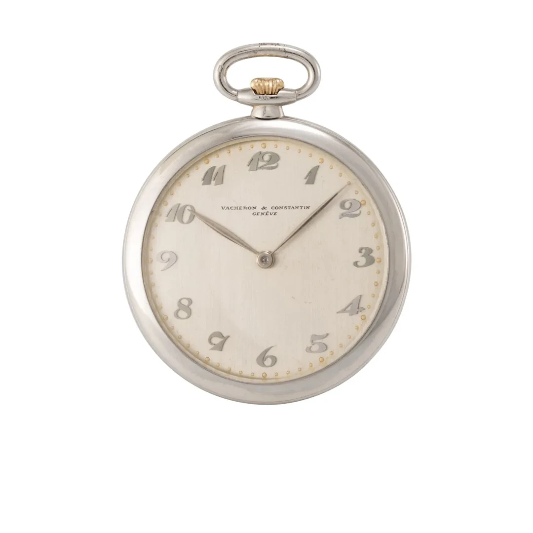 Elegante, feine Genfer Frackuhr im Platingehäuse