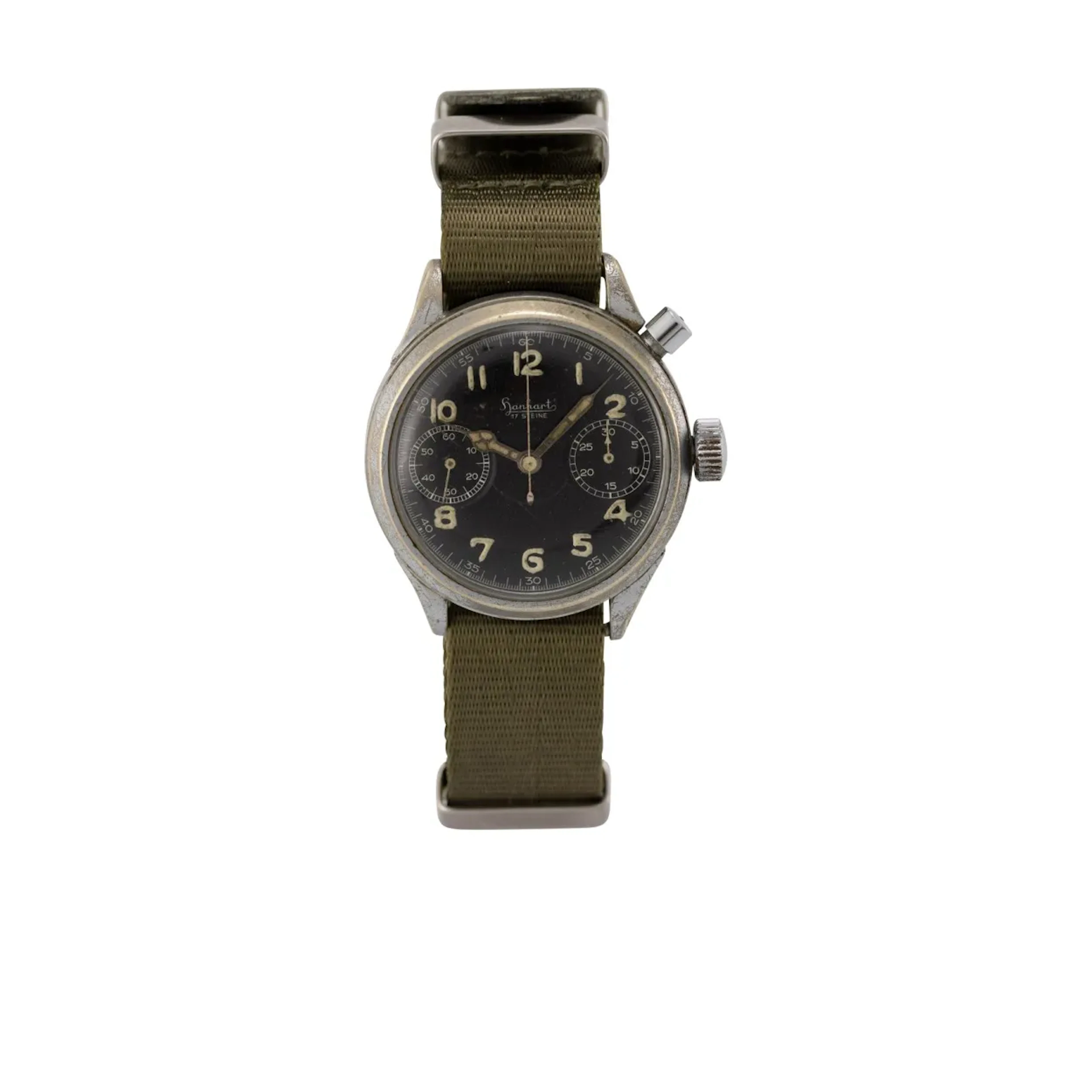 Konvolut von 2 Hanhart Chronographen der deutschen Luftwaffe Seltener
