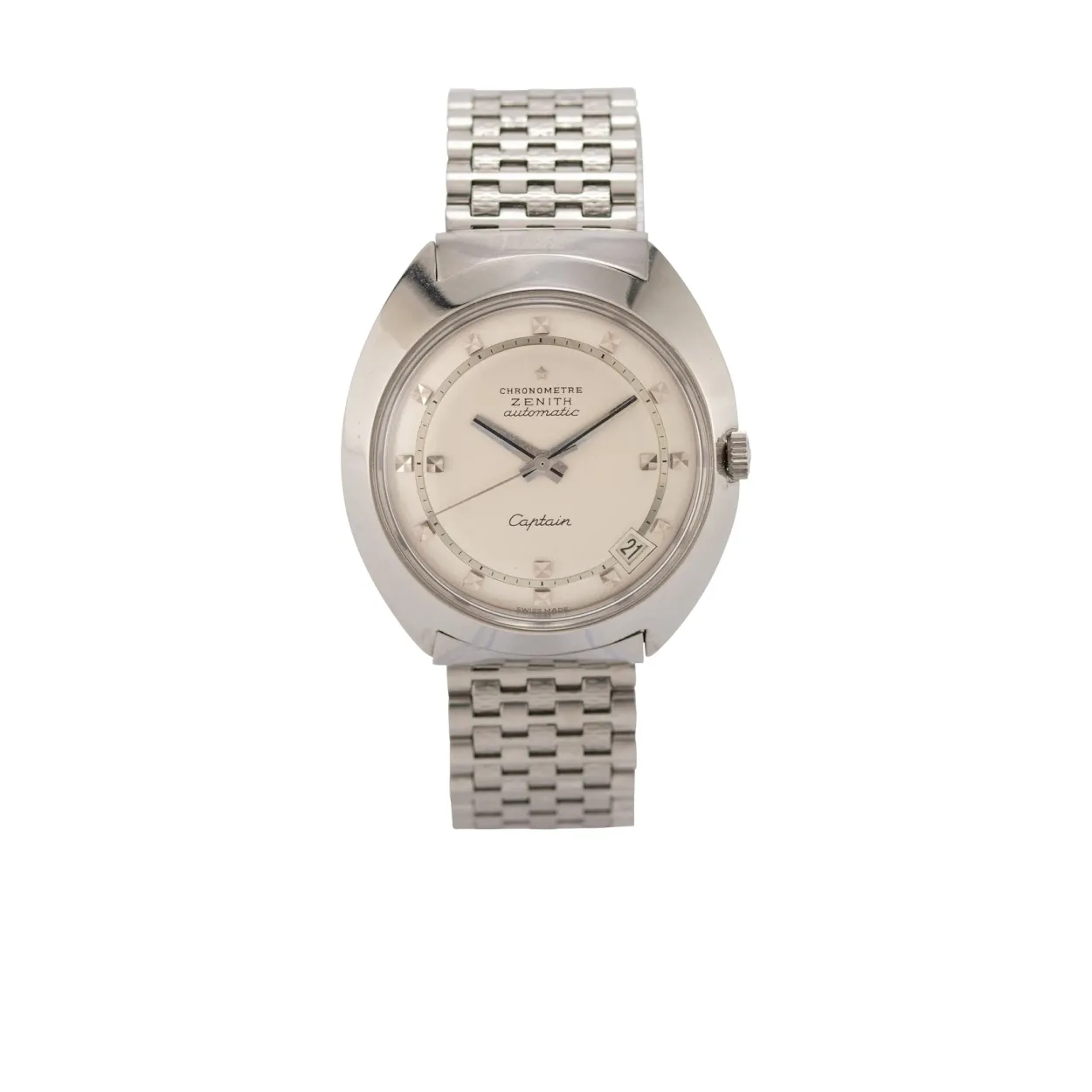 Extrem seltene, sehr attraktive Vintage Armbanduhr mit Datum im exaltierten